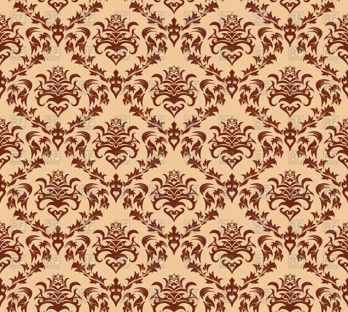 Damask Seamless Pattern Vintage Wallpaper Pattern