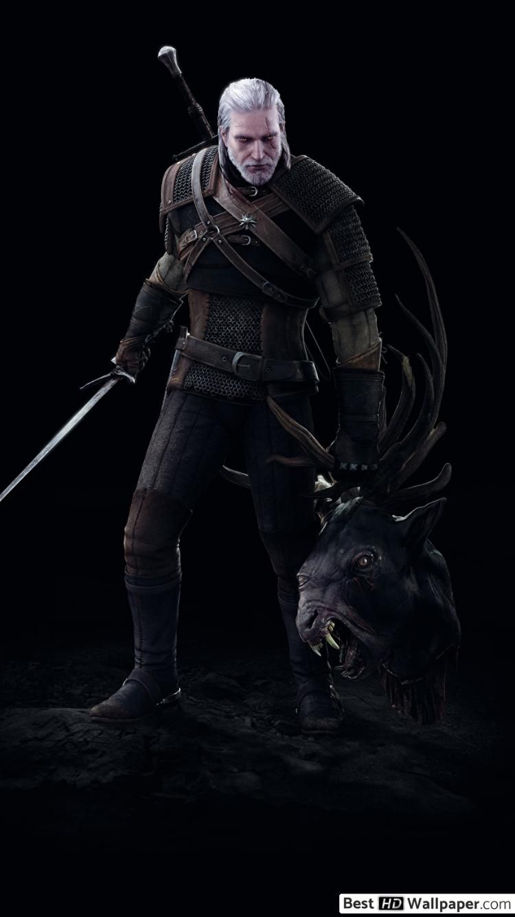 The Witcher 3 Hunt (Geralt of Rivia with monster head) HD