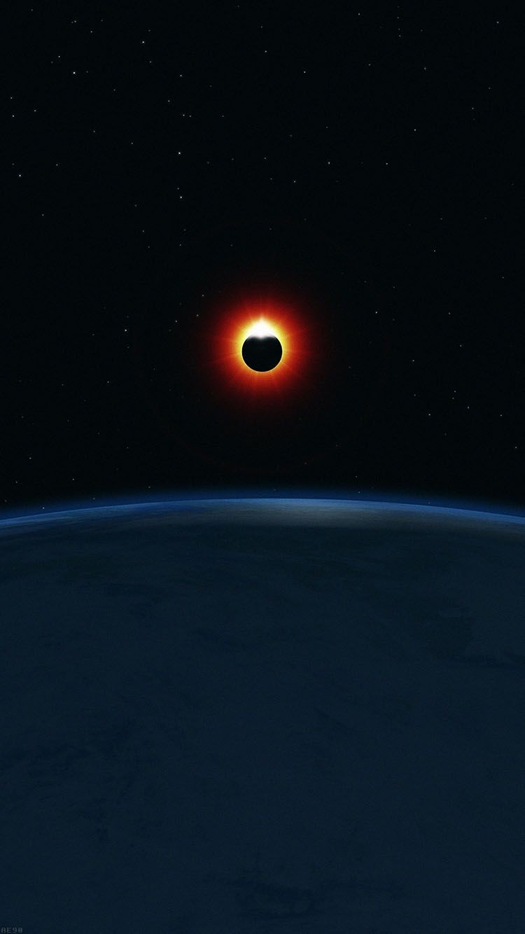 Solar Eclipse In Space iPhone 6 Wallpaper. Papel de parede do