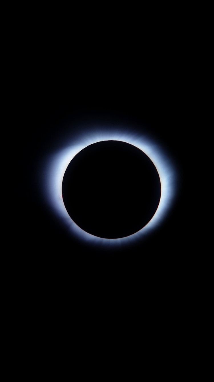 Eclipse, Moon, Glow, Black Background 750x1334 IPhone 8 7 6 6S