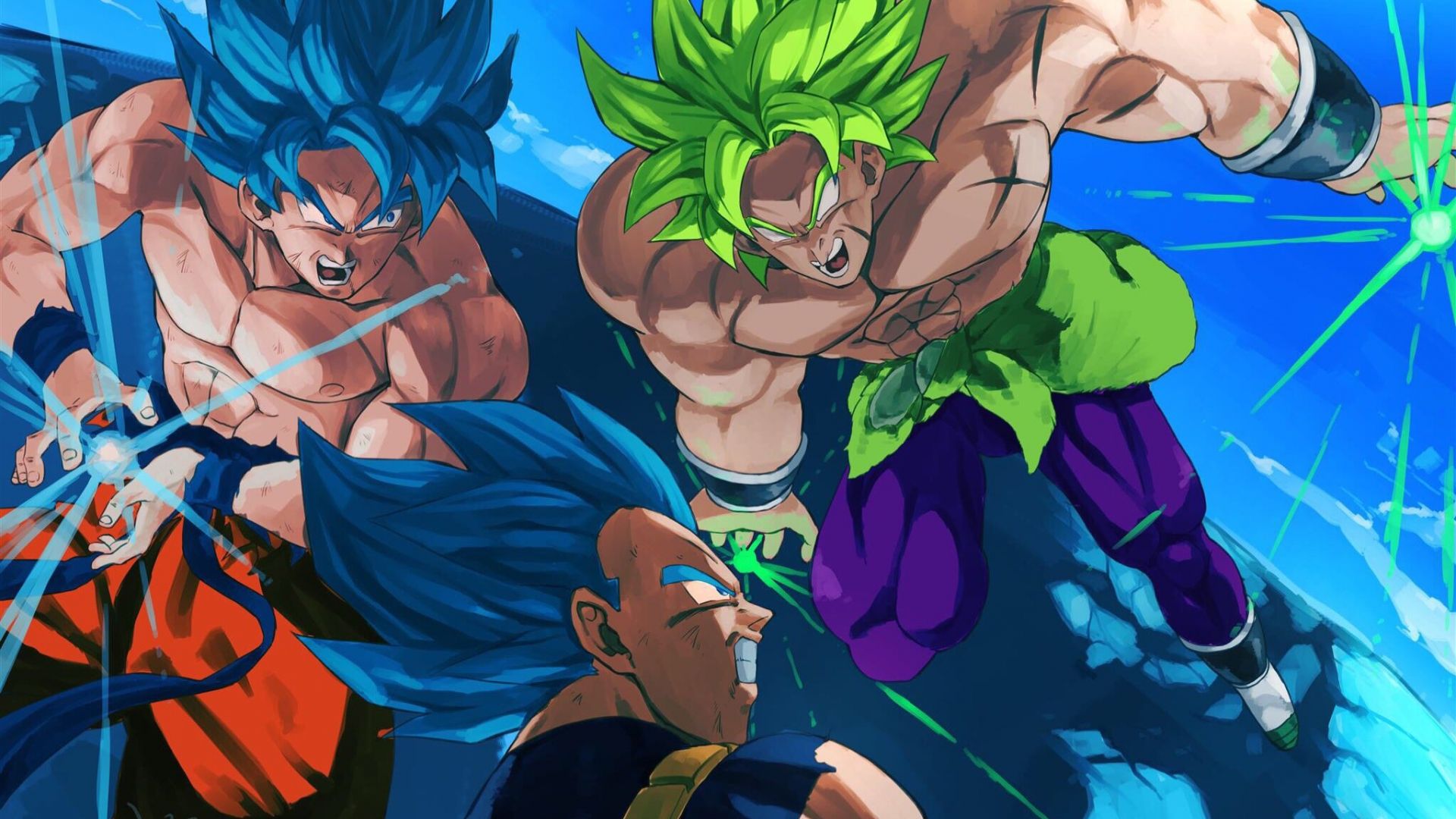 Free download Goku Vegeta vs Broly HD Wallpaper Background Image