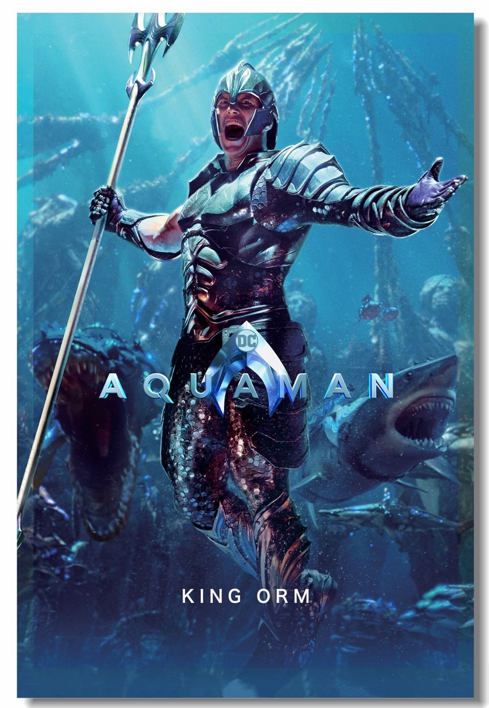 Custom Canvas Wall Mural Super Villain King Orm Poster Aquaman