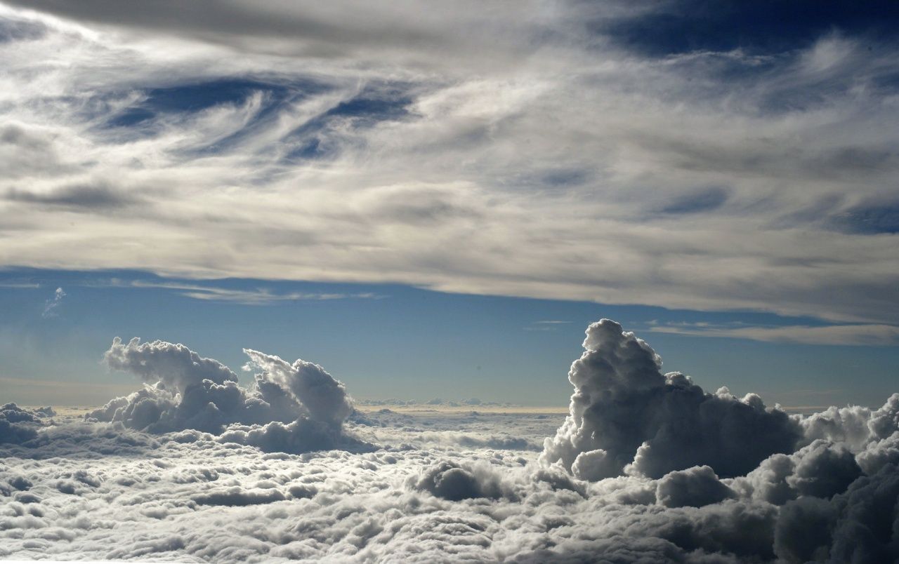Above white clouds wallpaper. Above white clouds