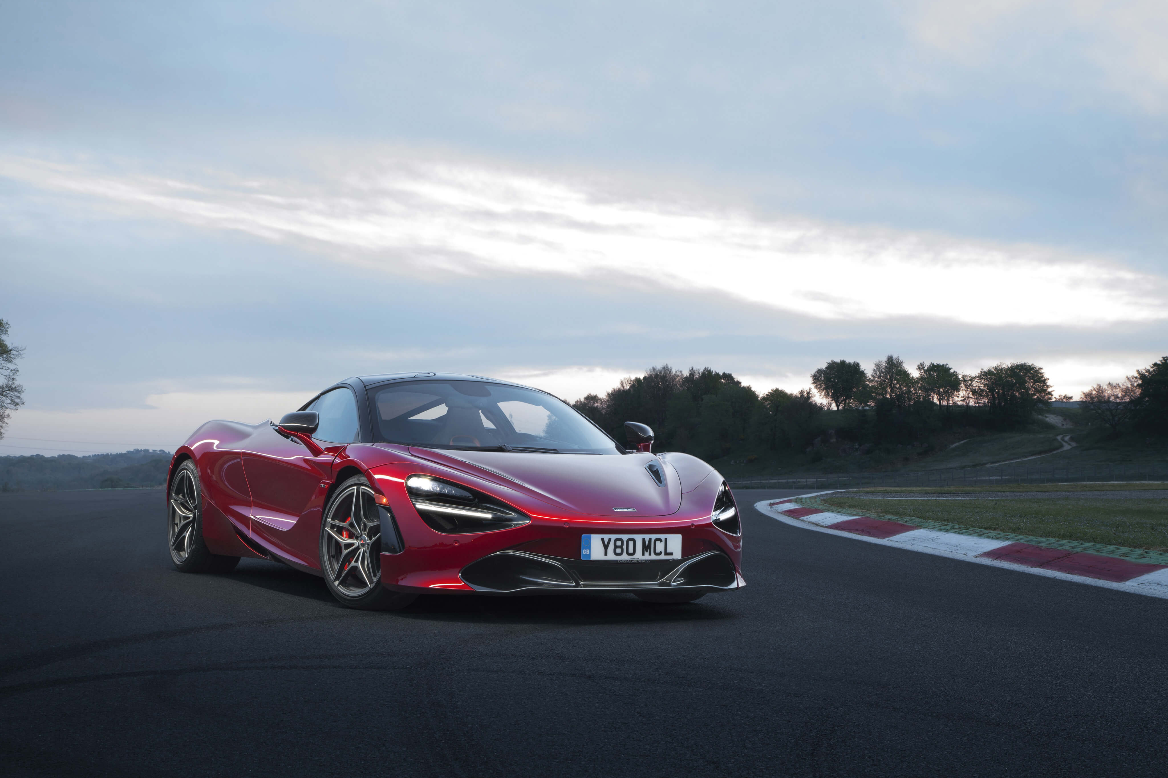 Red McLaren 720s Car on Track Wallpaper 66189 4096x2731px