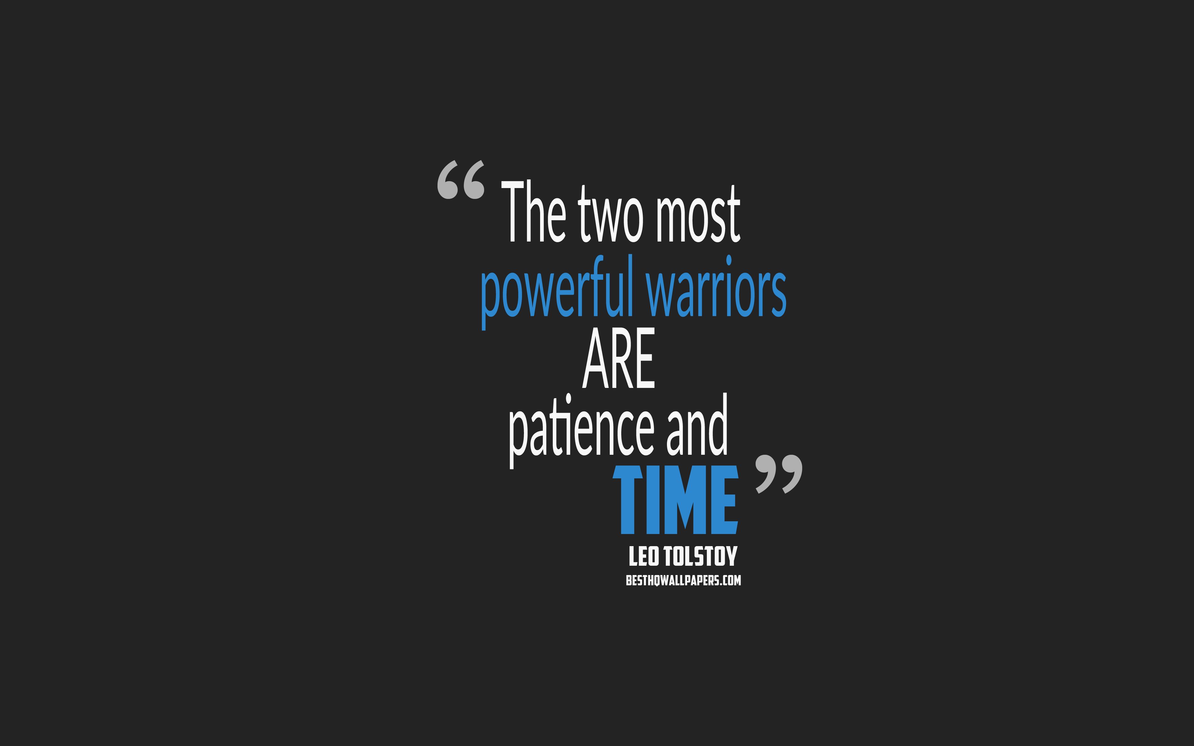 Download wallpaper The two most powerful warriors are patience