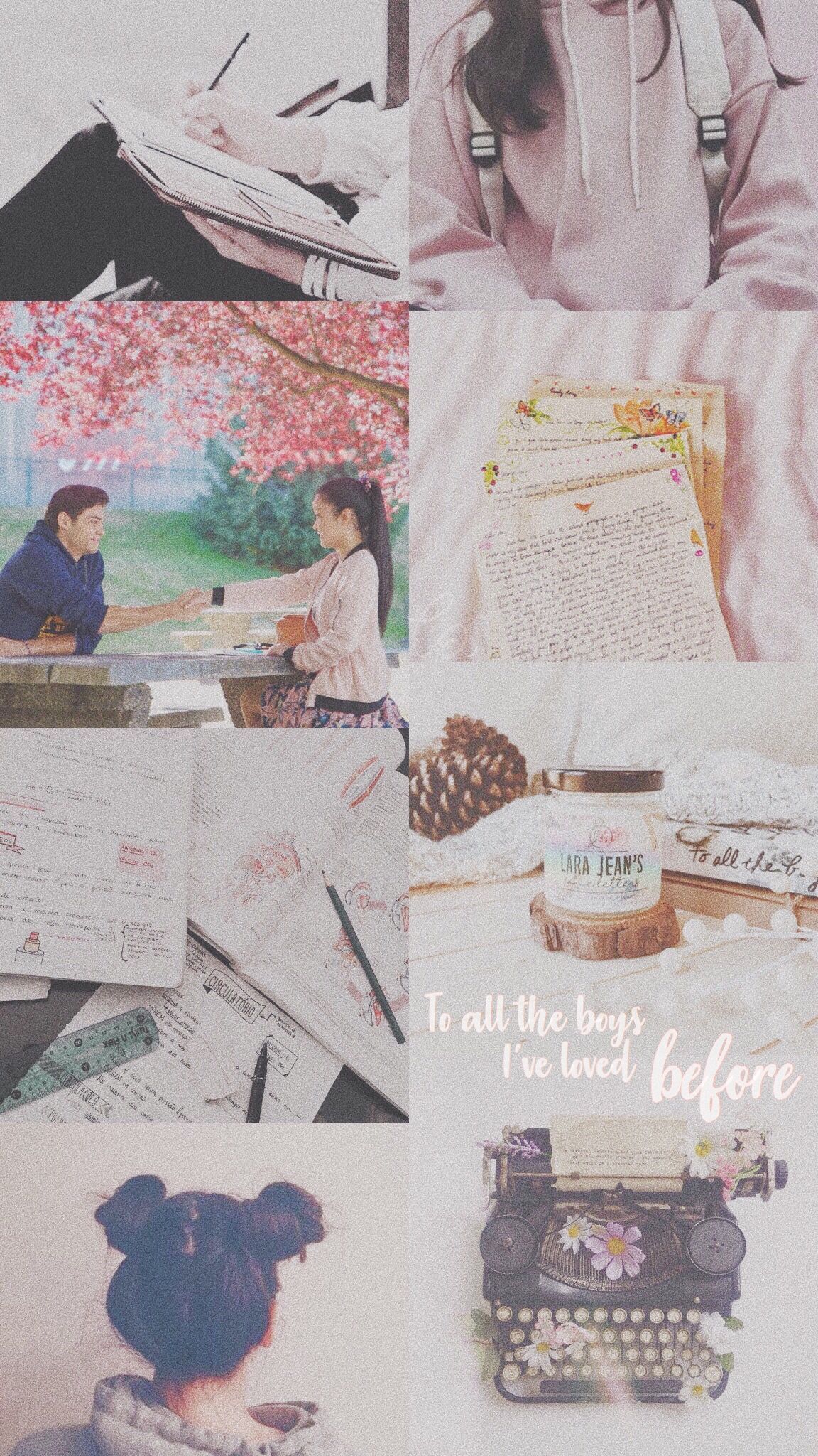 To All The Boys I've Loved Before Aesthetic Pink White Wallpaper