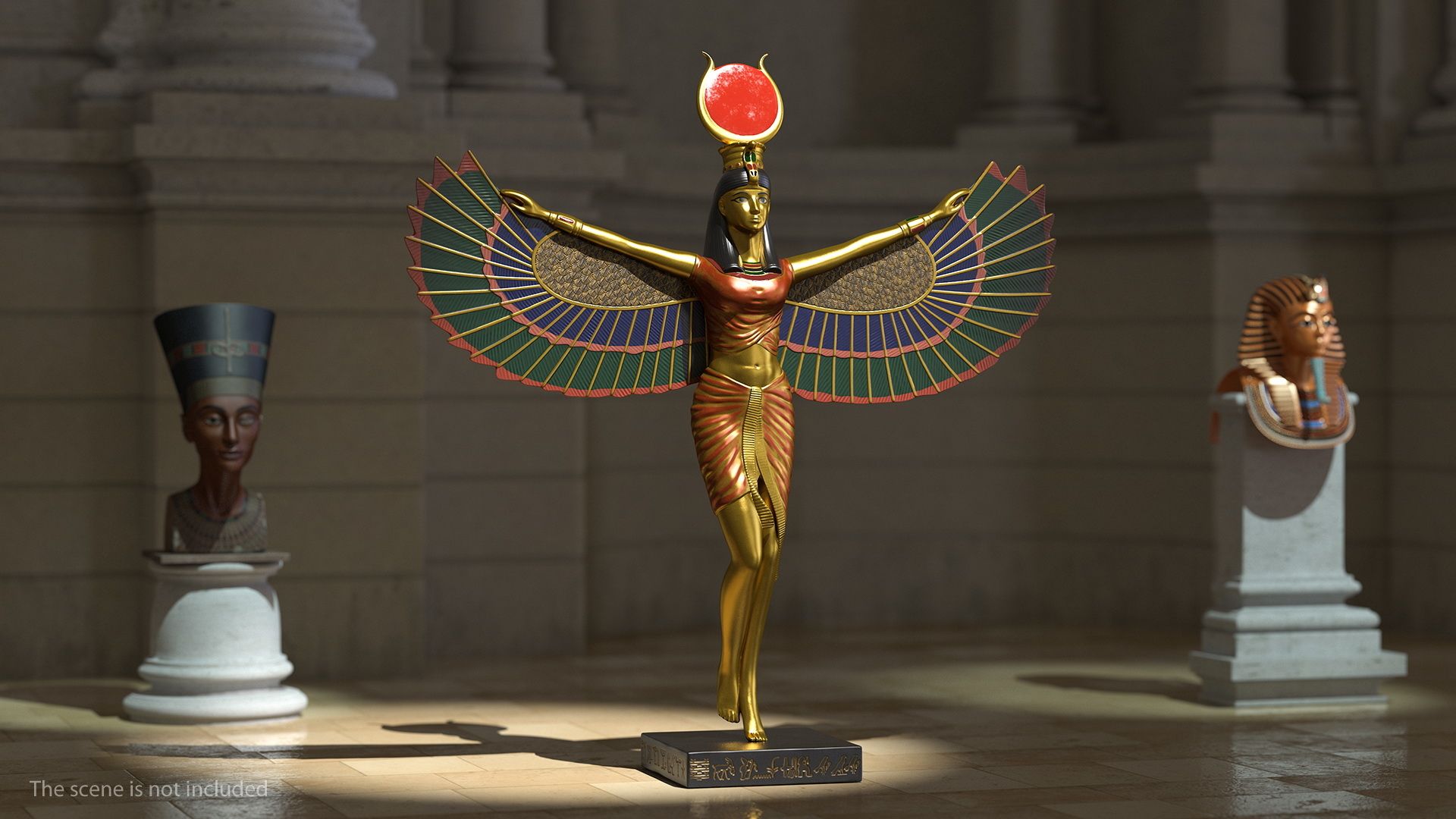 Isis ancient egyptian goddess 3D model