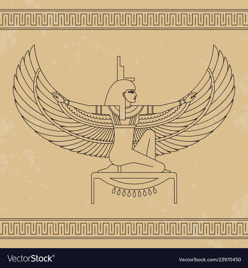 The egyptian goddess isis animation portrait of Vector Image