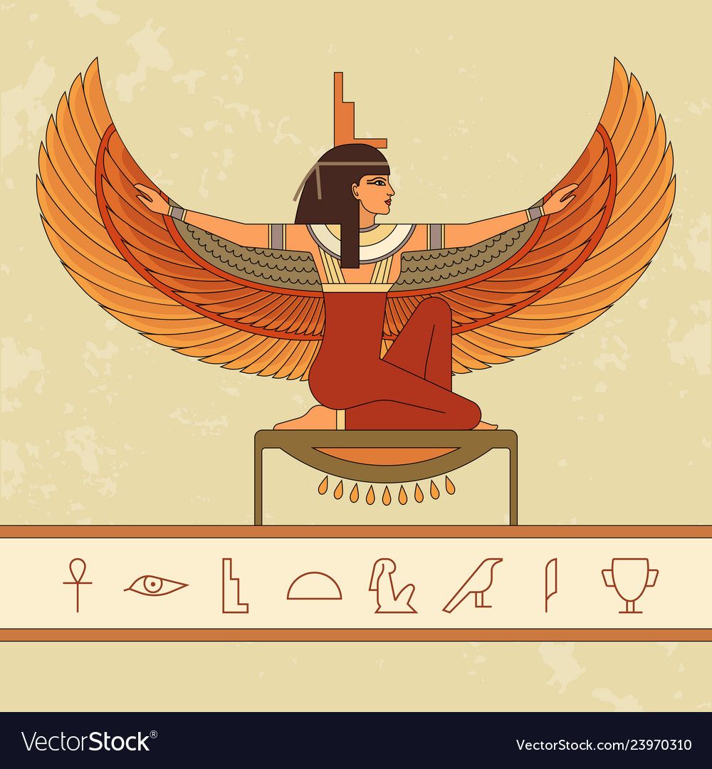 The egyptian goddess isis animation portrait of Vector Image