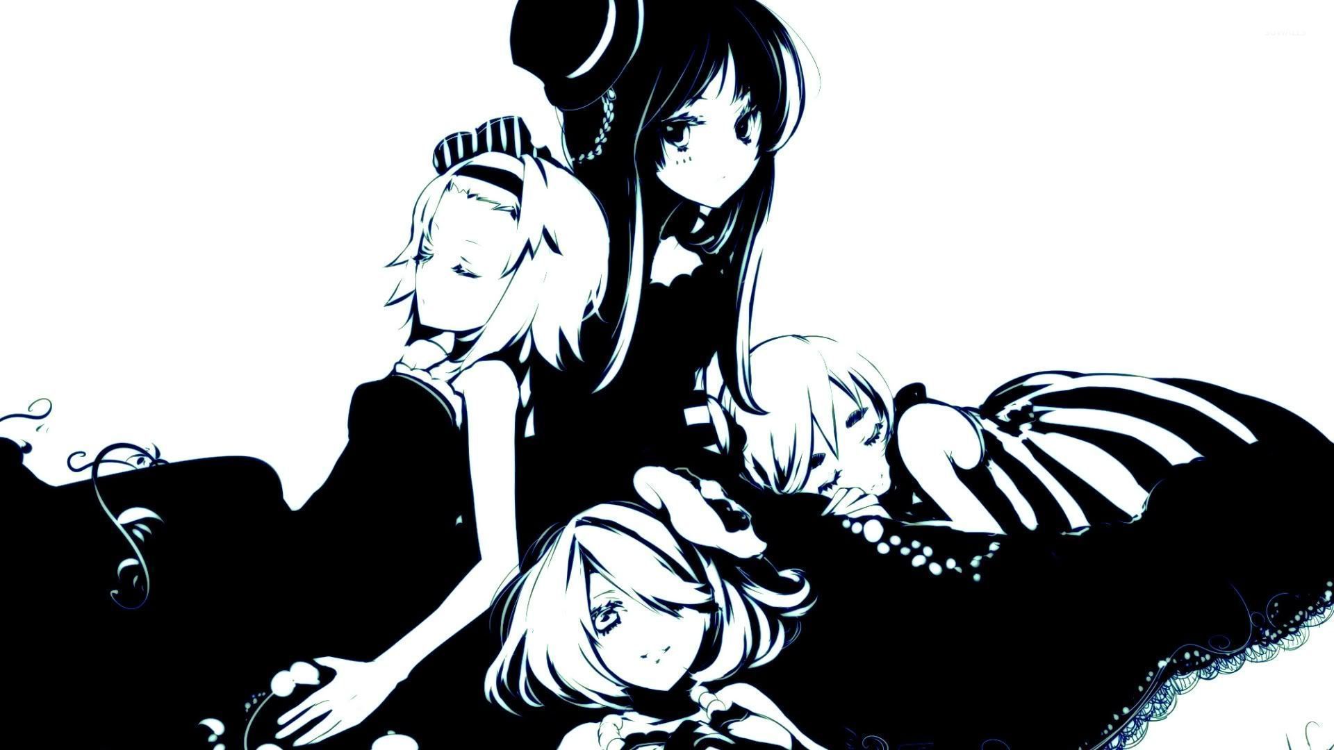 Cool Anime Characters Black And White Wallpapers Wallpaper Cave