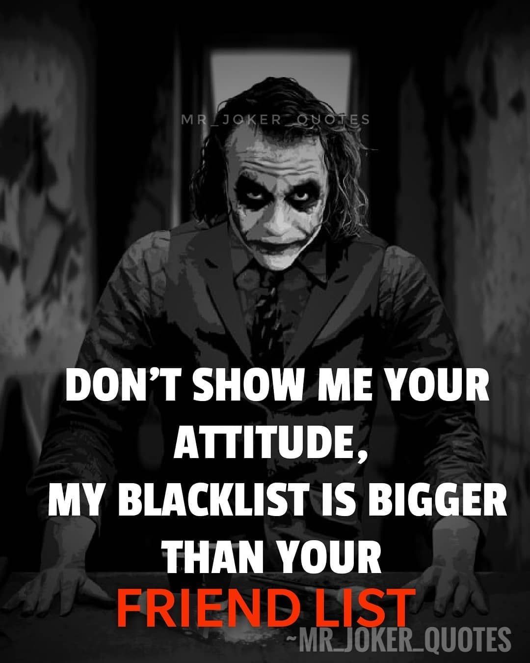 Joker Attitude Quotes Wallpapers Wallpaper Cave