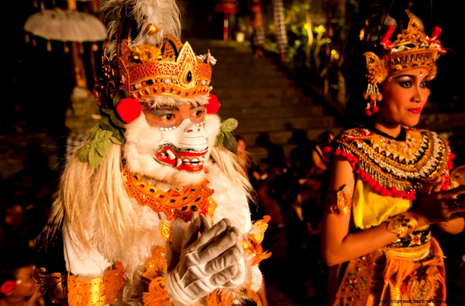 Kecak Traditional Dance In Bali Travel Indonesia. High