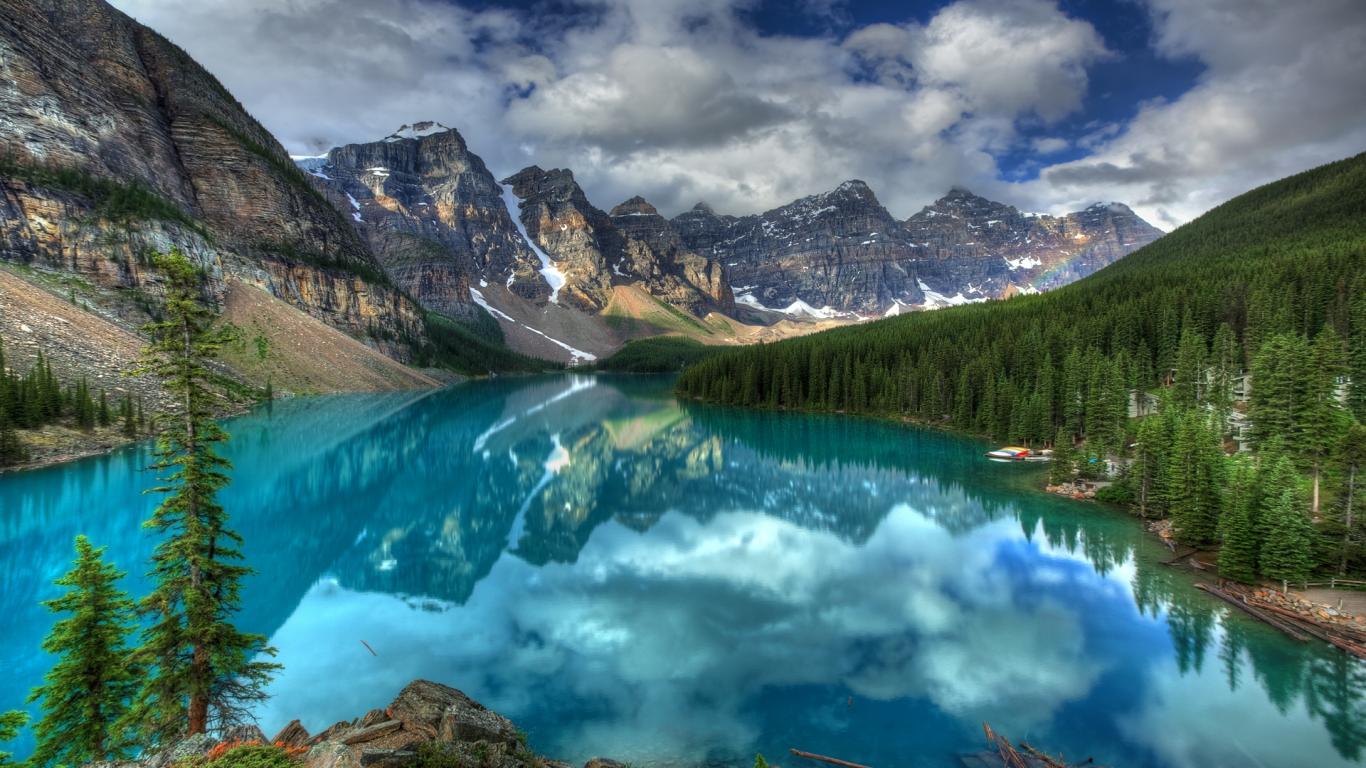 Full HD Stunning View, River & Nature Mountain Wallpaper