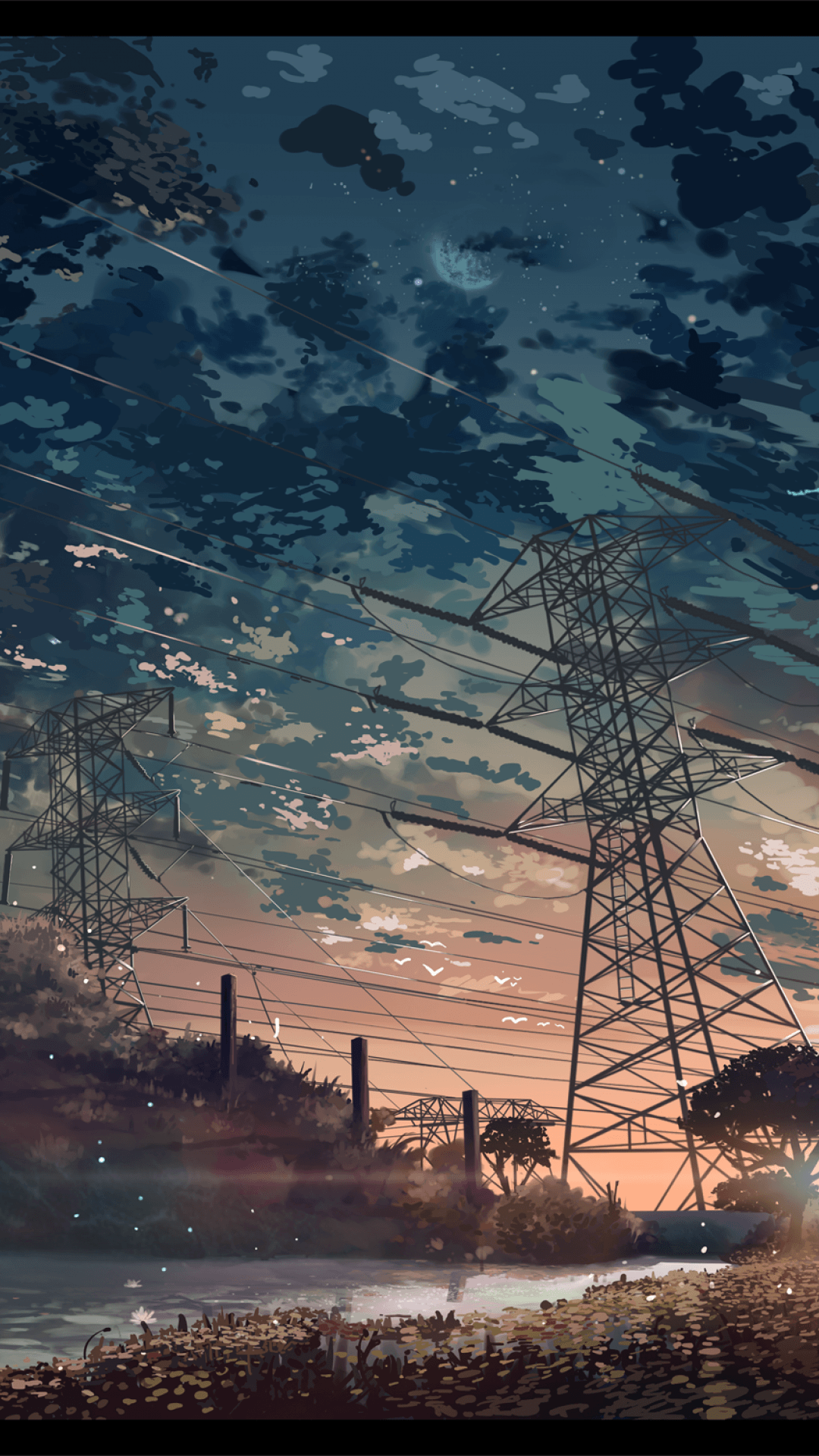 Drawing Of A Stunning View With Pylons iPhone 6 Plus