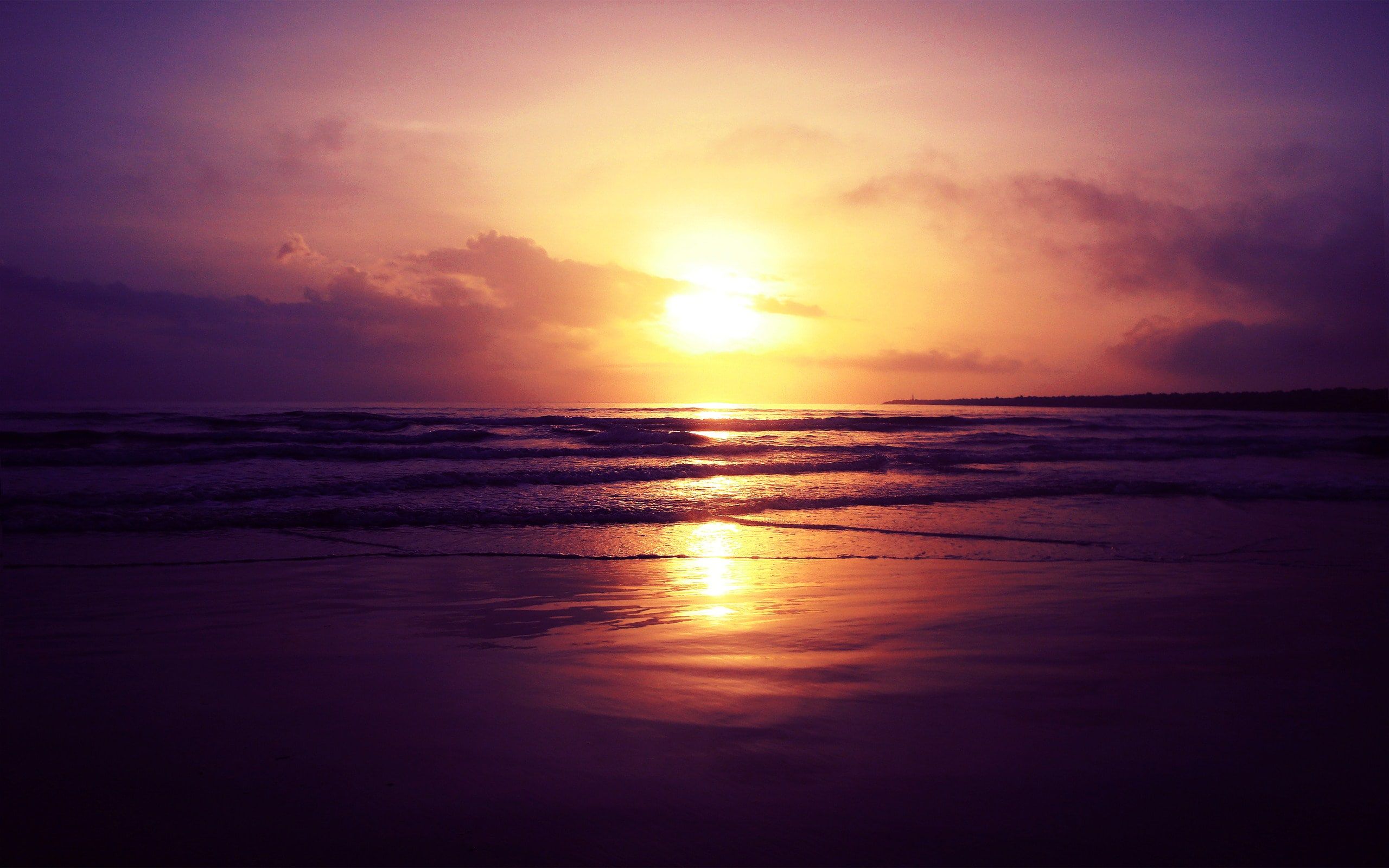 Beach Sunset HD, sunset, beach, HD wallpaper