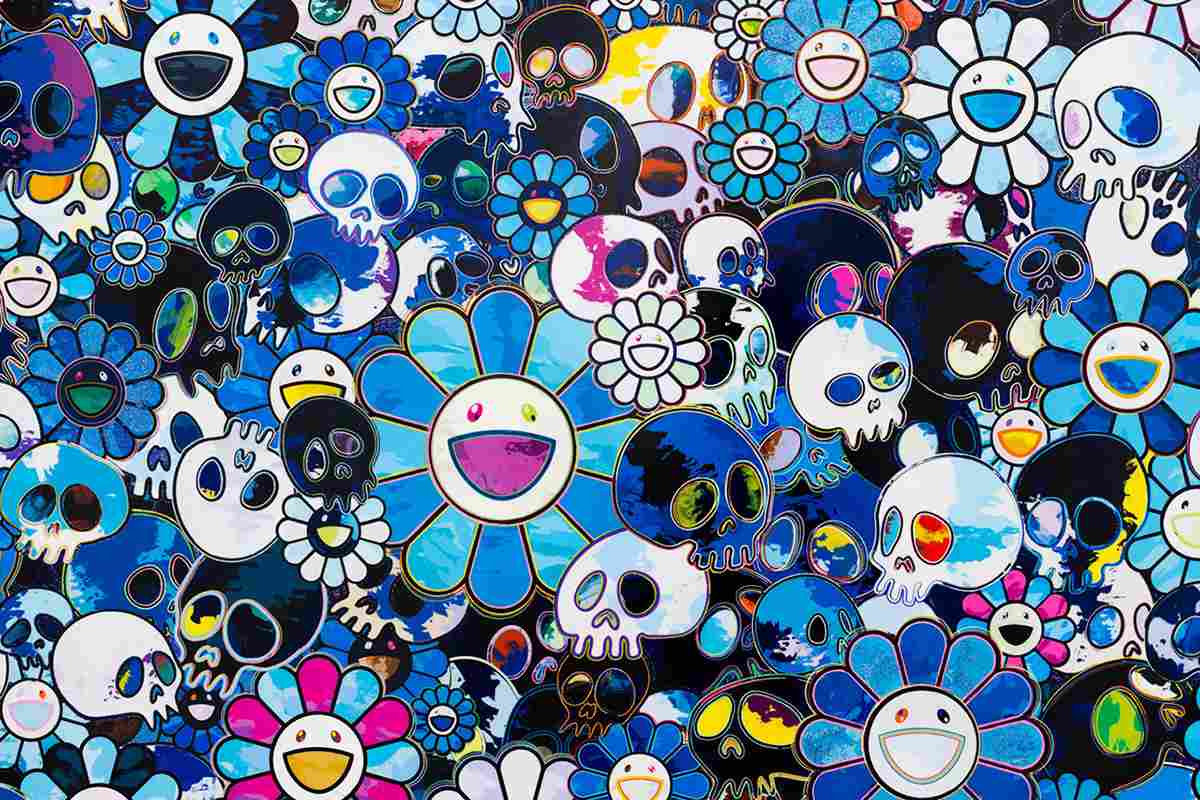 Takashi Murakami Art Flowers And Skulls