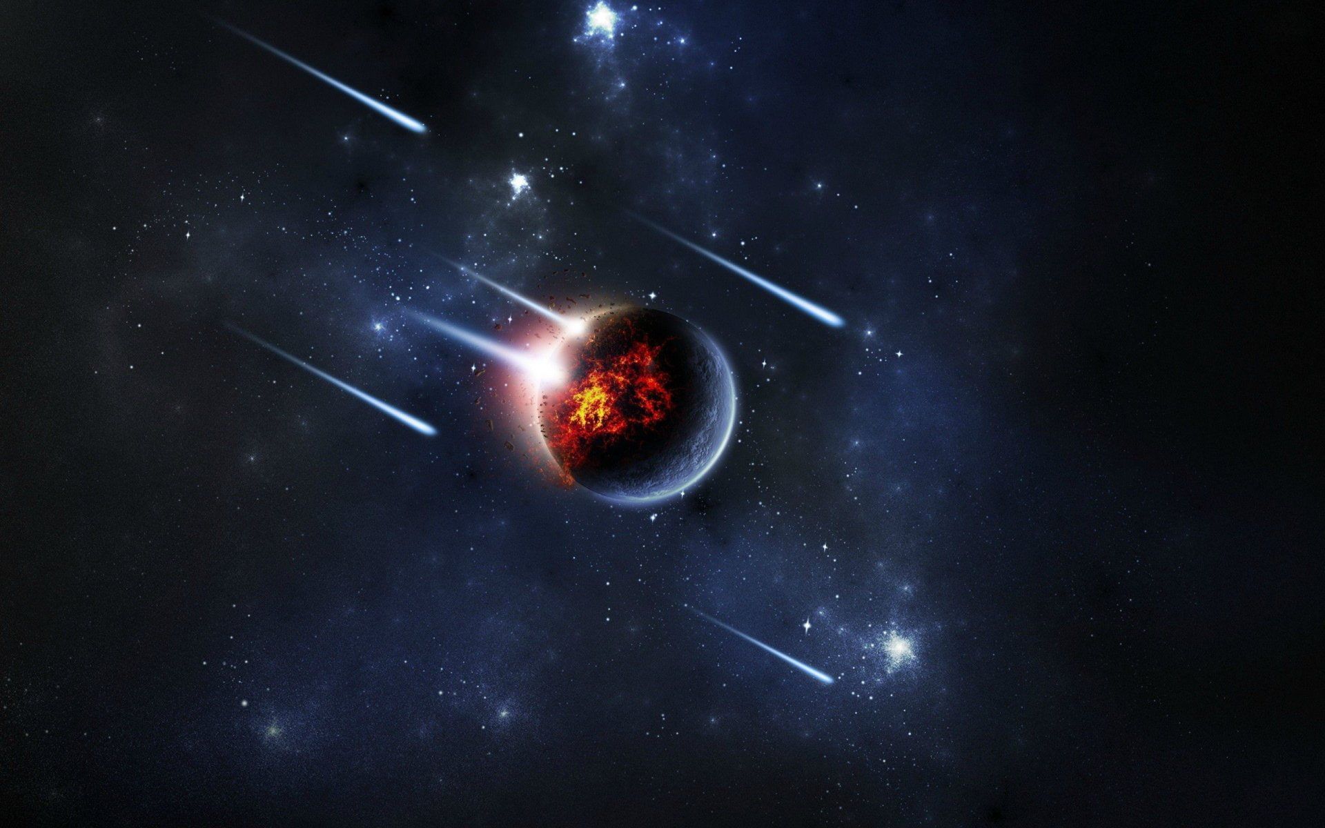 Meteor shower HD wallpaper free download