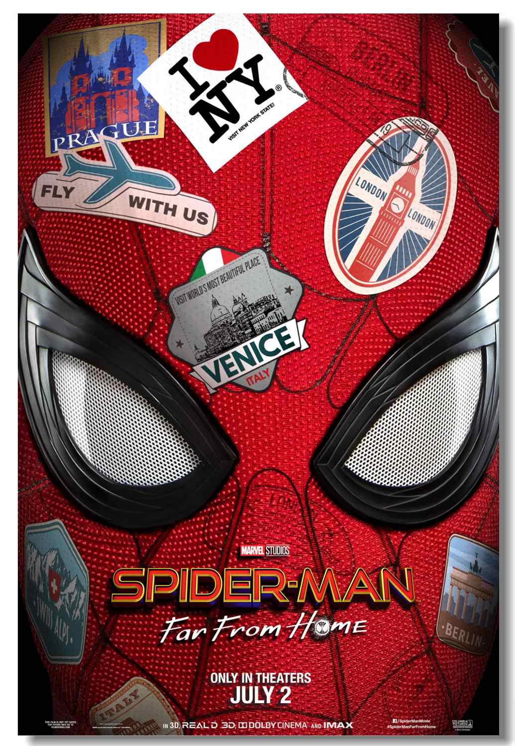 Custom Canvas Wall Prints Spider man Far From Home Poster Spider