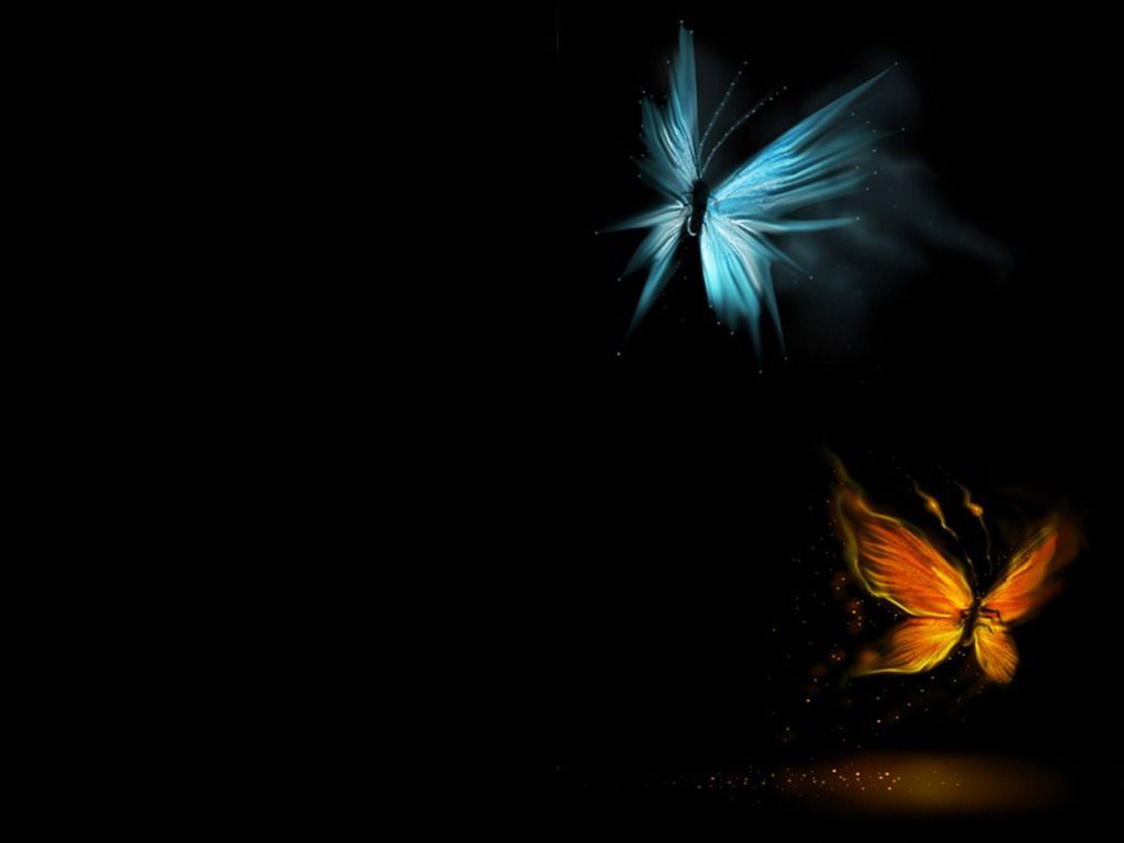 Free download wallpaper best size 3D Butterfly With Black Screen