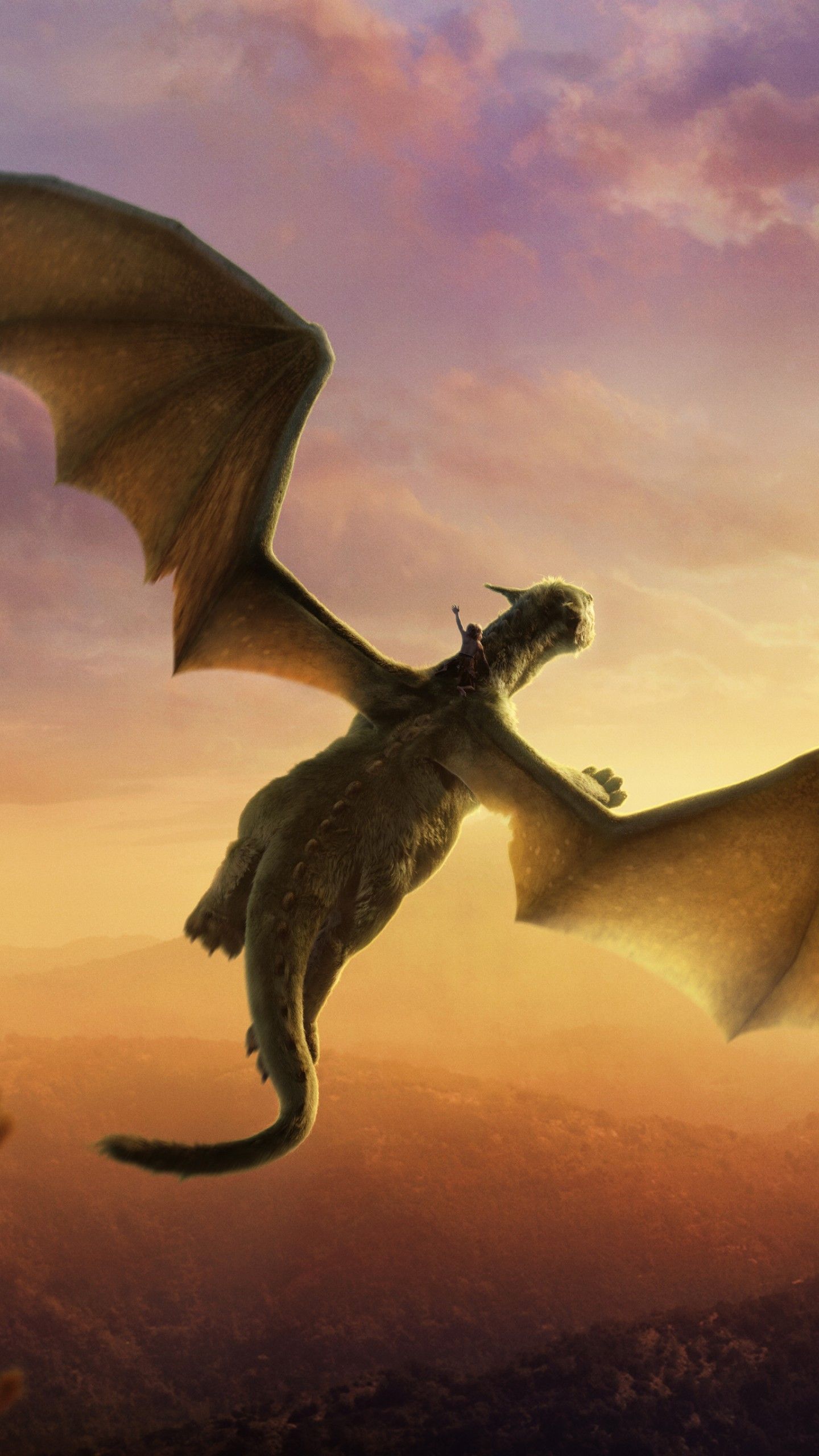 Wallpaper Pete's Dragon, Dragon, clouds, Best Movies of 2016