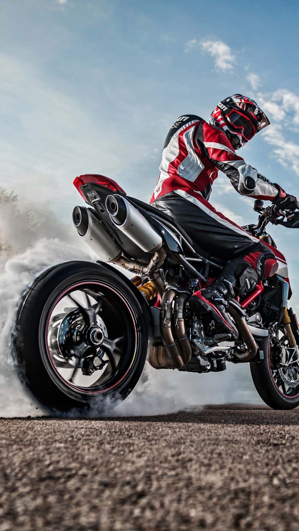 Ducati Hypermotard 950 Sp Bike Burnout 4k Ultra HD