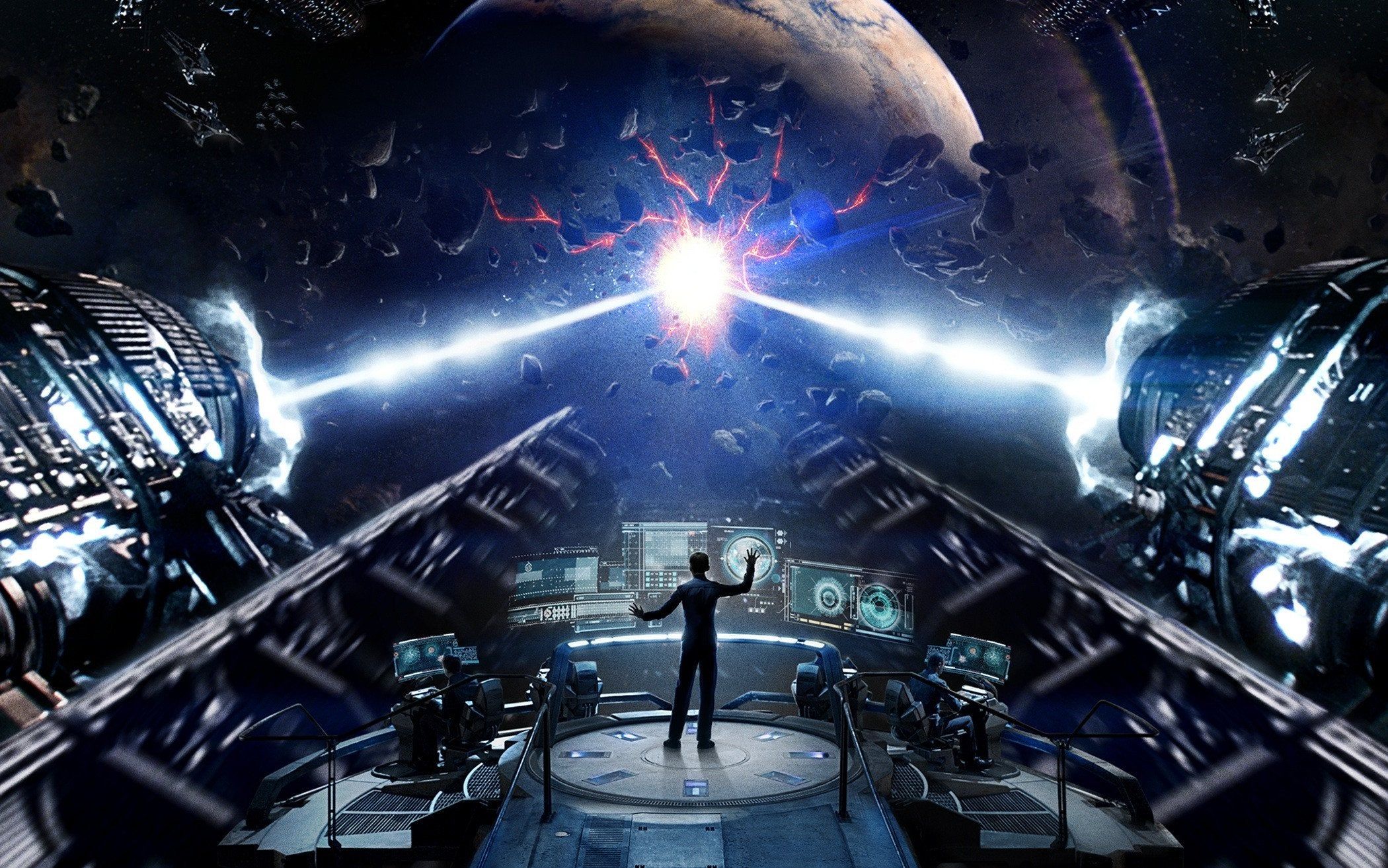 I cropped the Ender's Game Imax poster and made a wallpaper!
