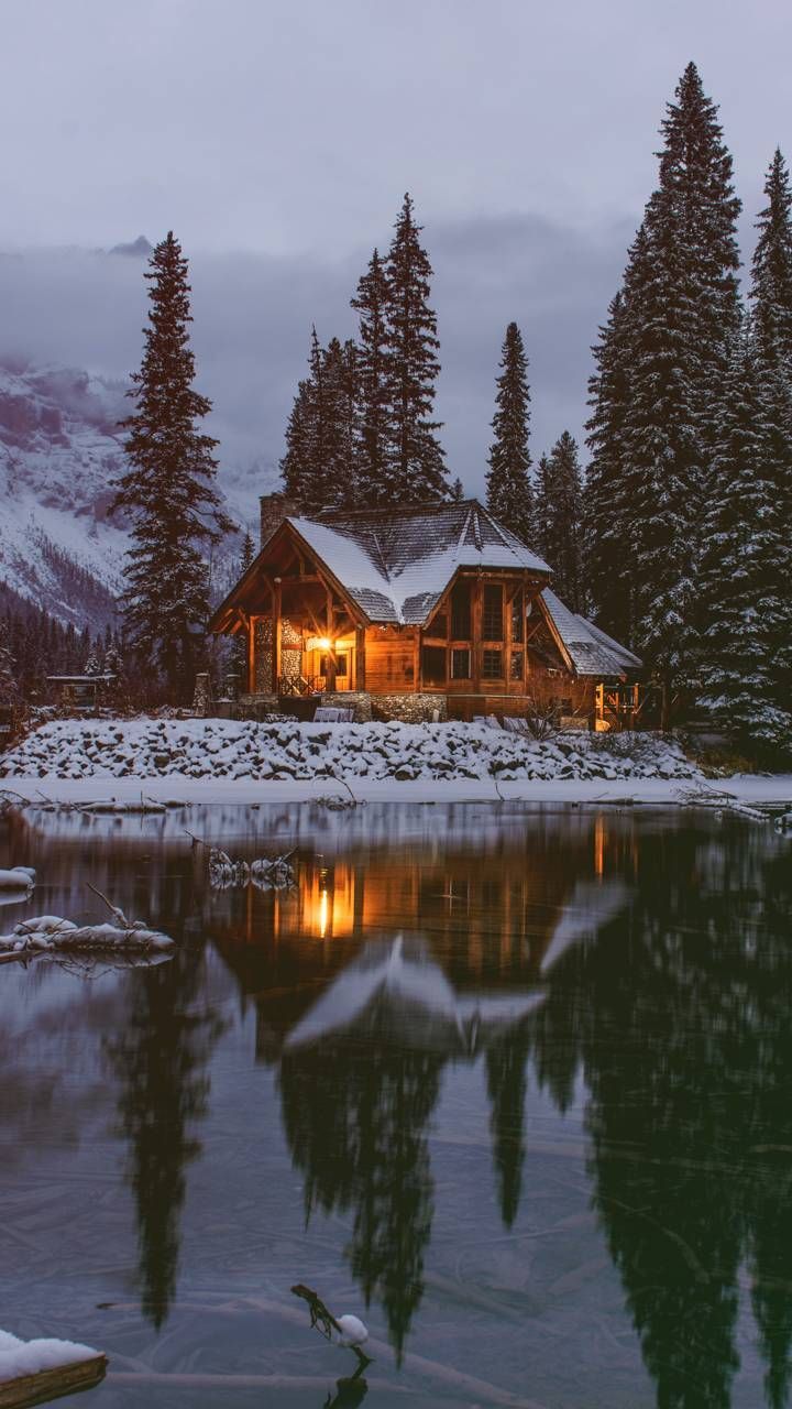 Download Cozy Lake House Wallpaper by Z_Studios now. Browse millions of popular city Wallpaper and Rin. Lake house, Winter scenery, Scenery
