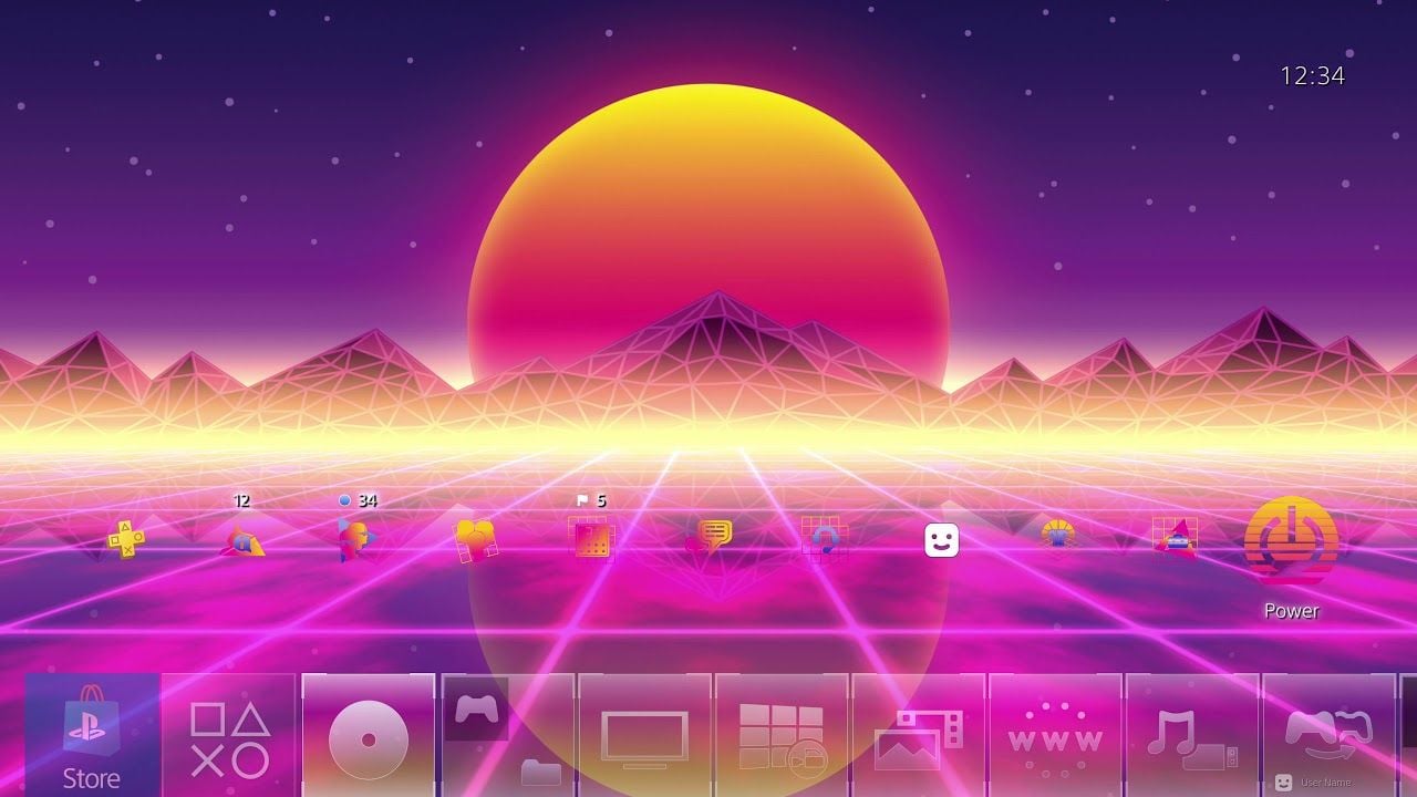 Ps4 Retro Sunset Wallpapers - Wallpaper Cave