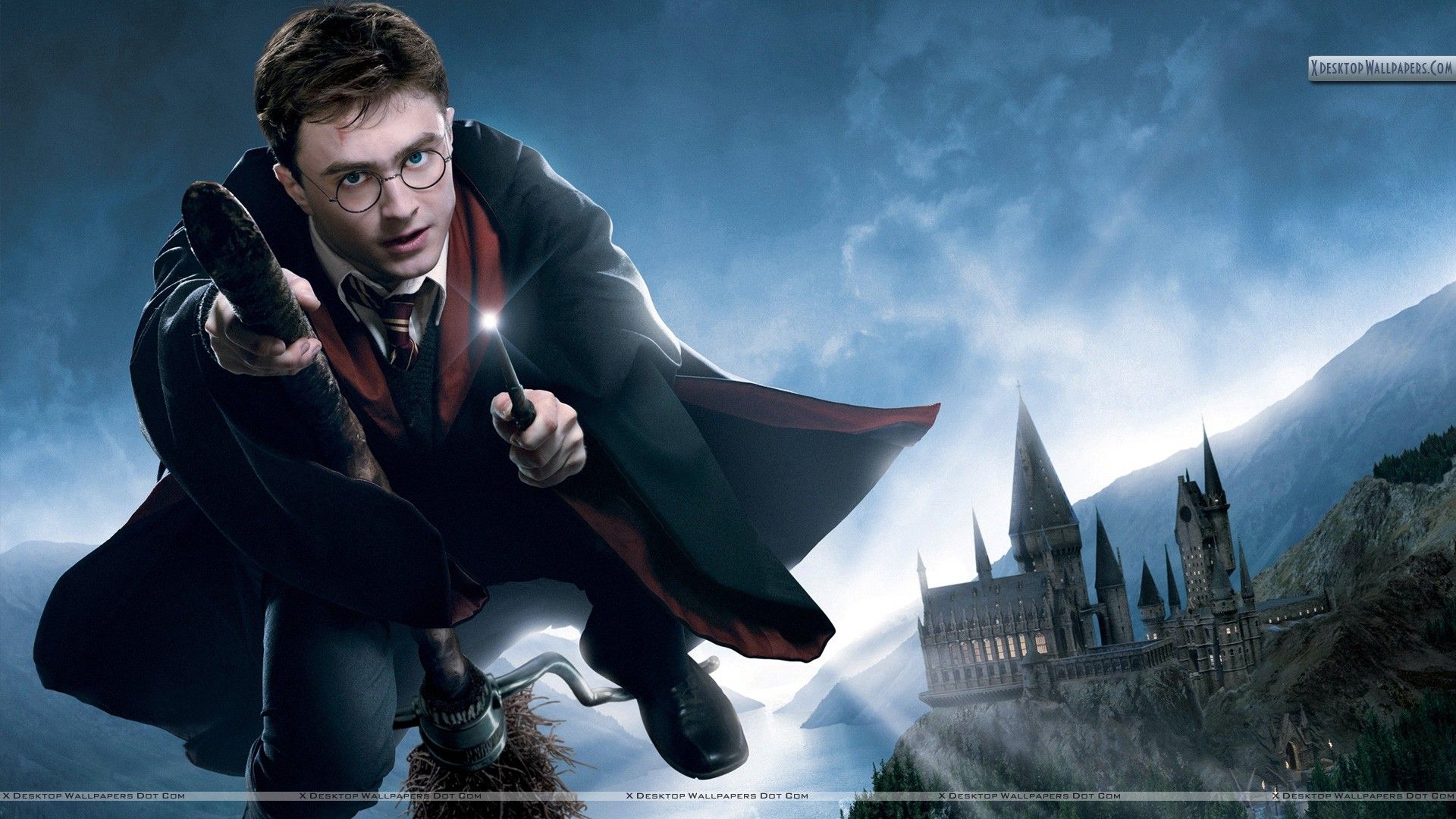 Daniel Radcliffe Flying in Harry Potter And The Deathly Hallows