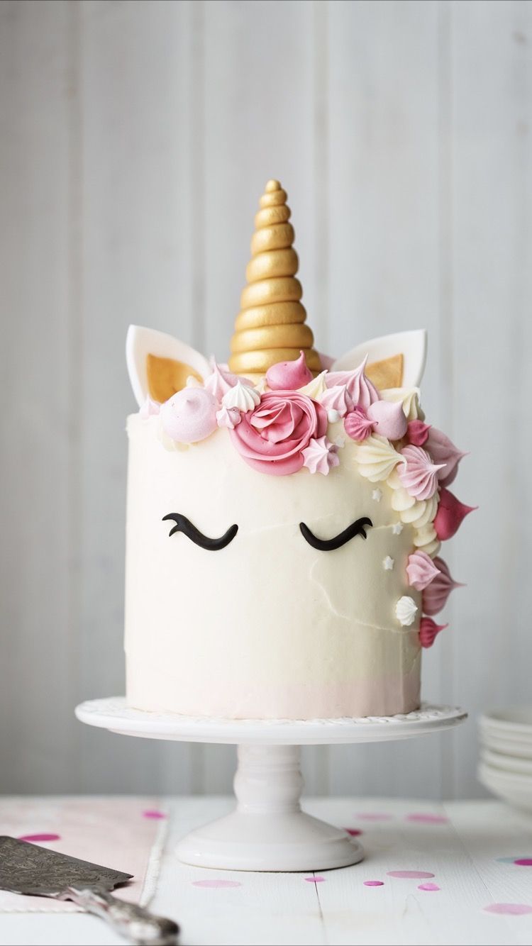 Wallpaper iPhone ⚪️. Cool birthday cakes, Unicorn birthday cake