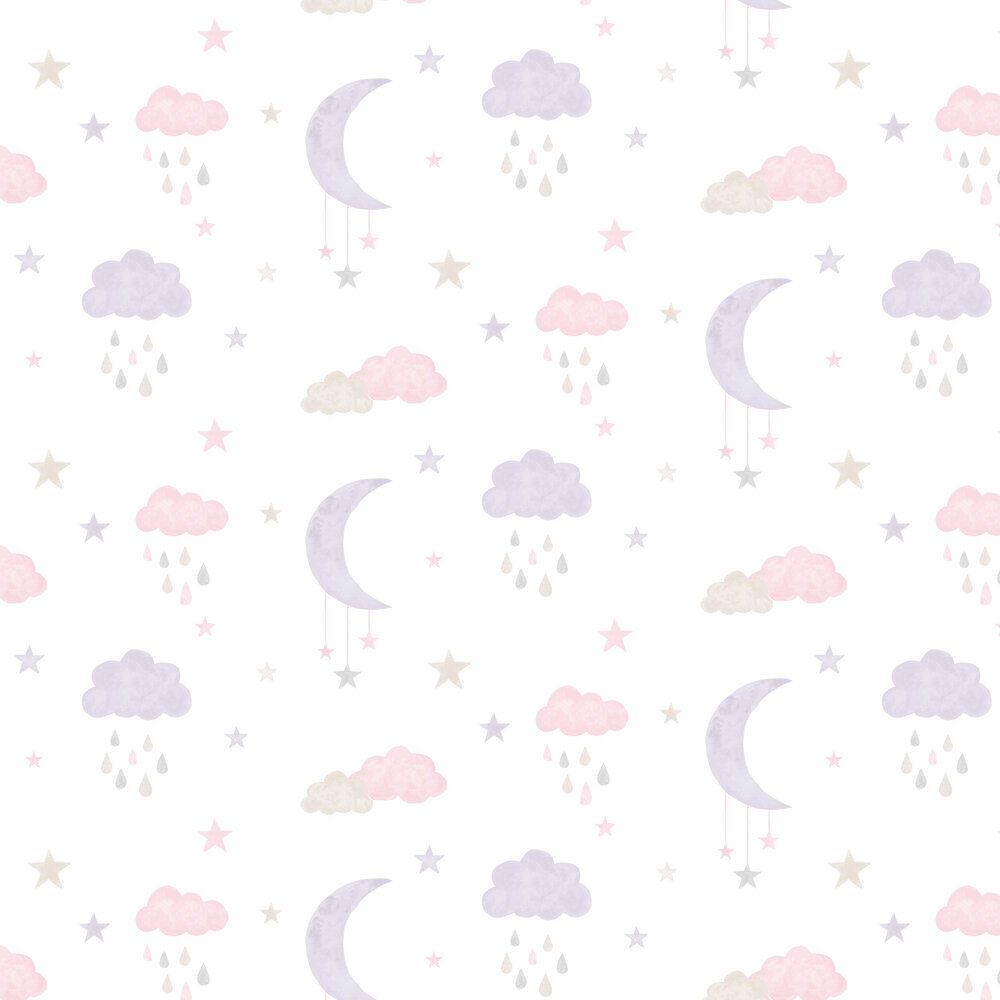 Sweet Dreams by Grandeco / Purple, Wallpaper