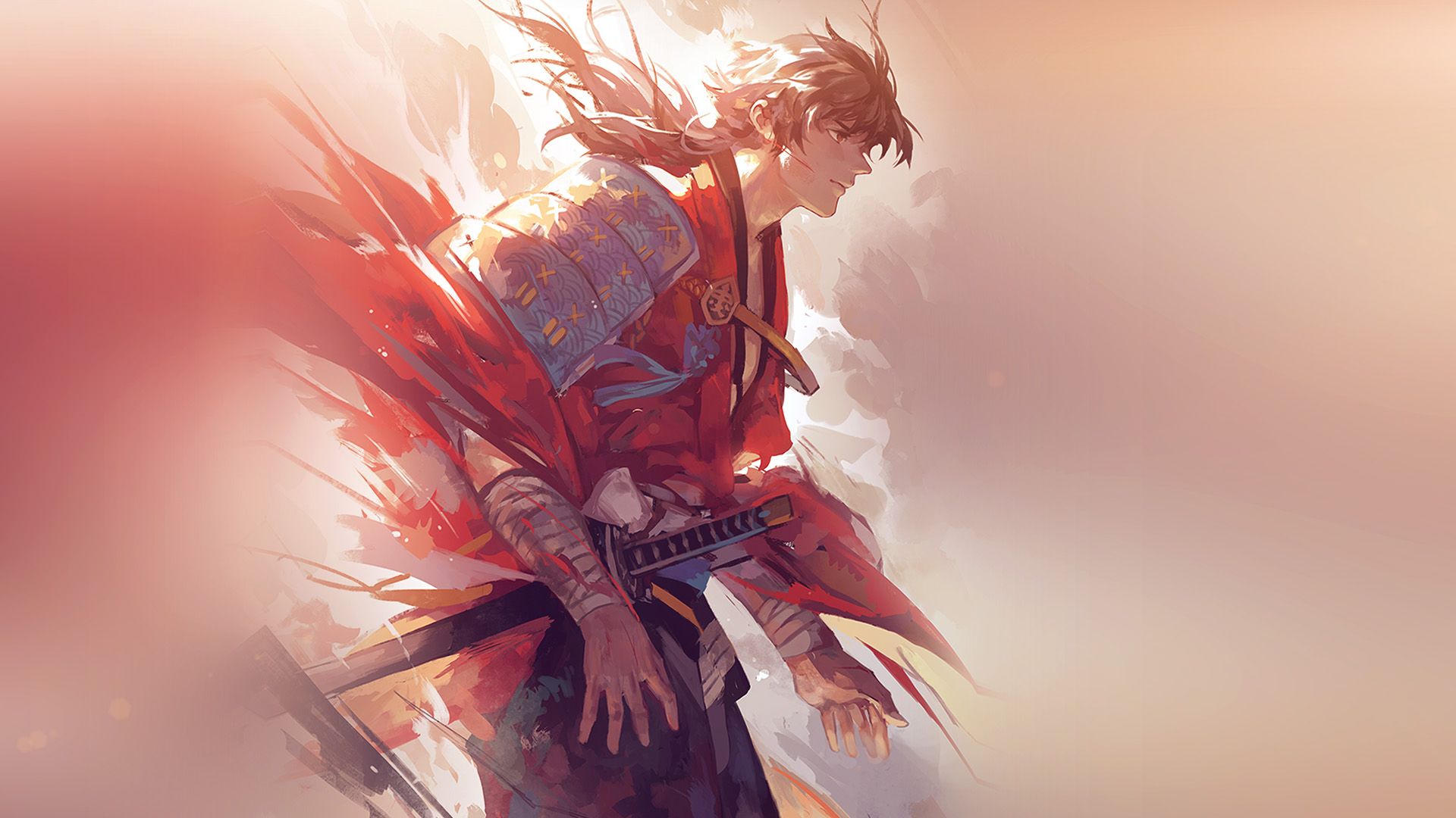 Hanyijie Hero Red Handsomeillustration Art Anime Flare Wallpaper