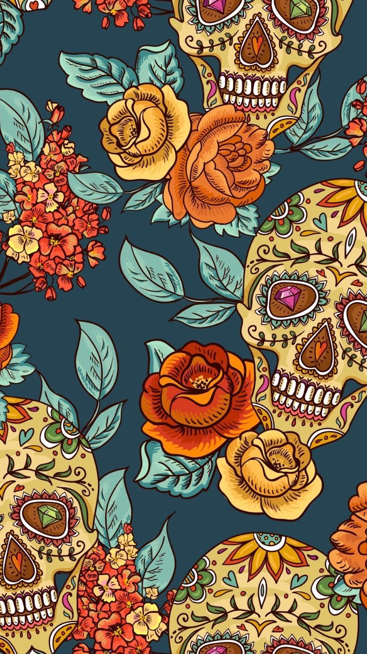 Background. Skull wallpaper, Fall