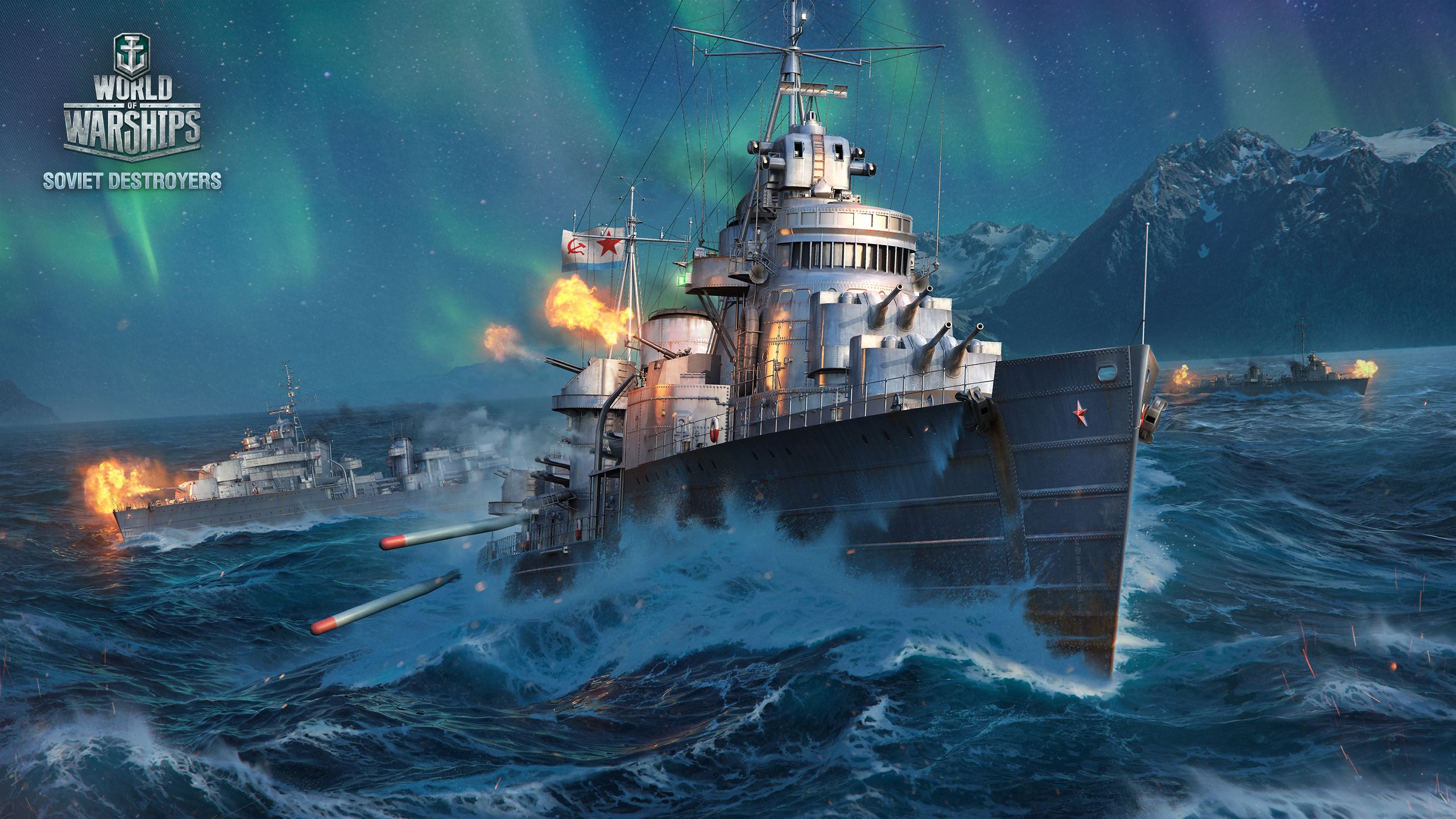 Wallpaper World Of Warship Soviet Destroyers ship vdeo 2560x1440
