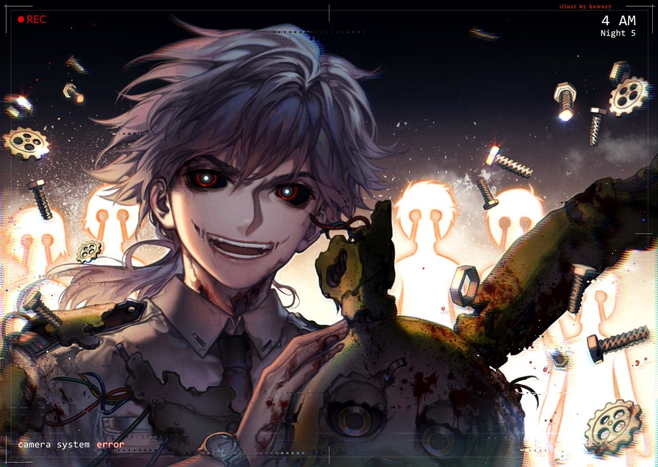 five nights at freddy's kawacy purple guy springtrap. konachan