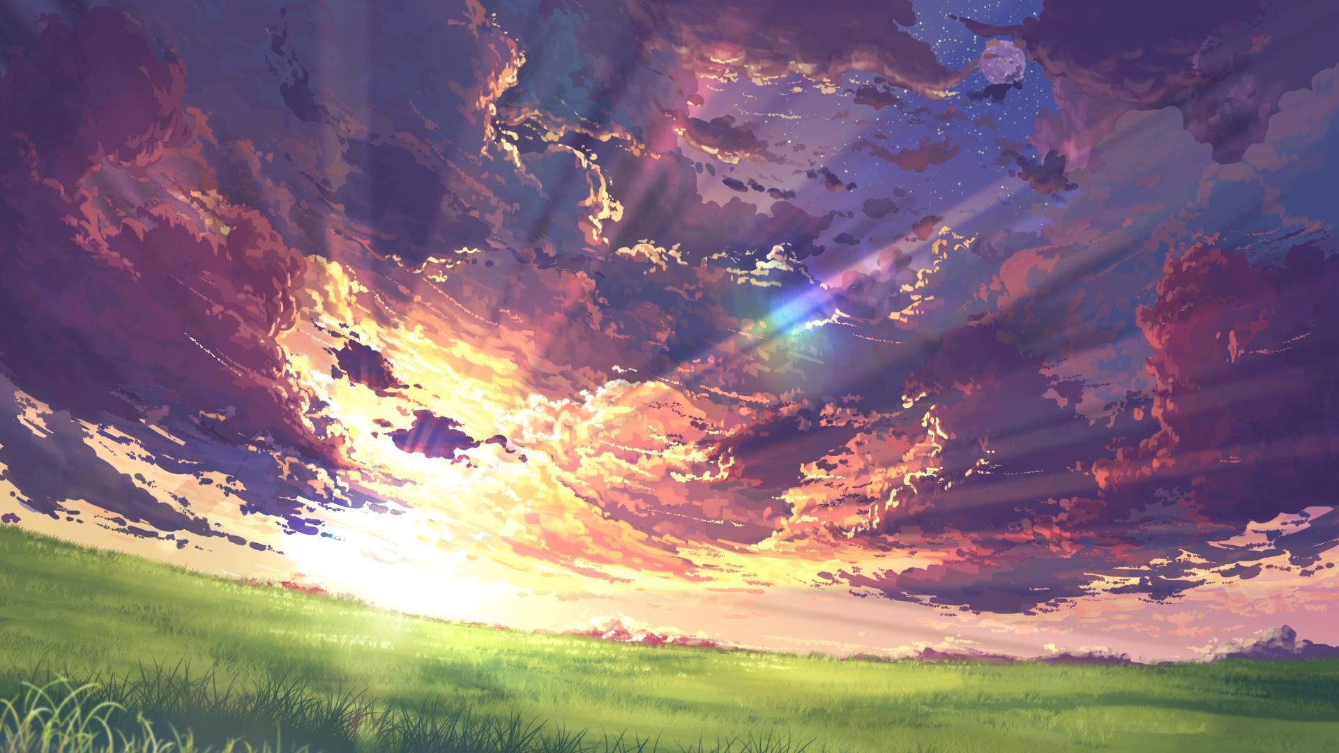 Vibrant Dawn [1920 x 1080]. Anime scenery wallpaper, Scenery