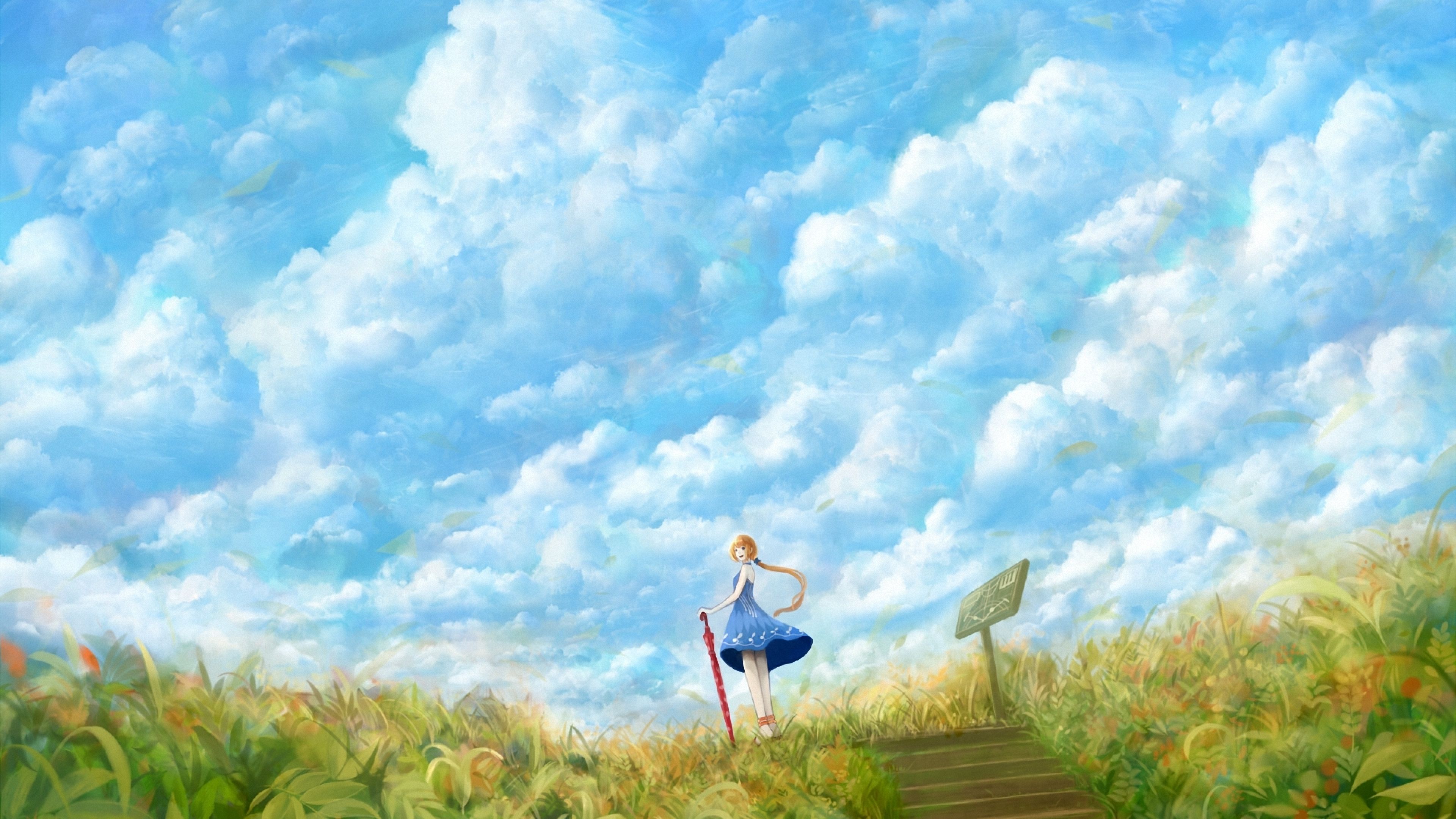 bou nin, art, field 4K Wallpaper, HD Anime 4K Wallpaper