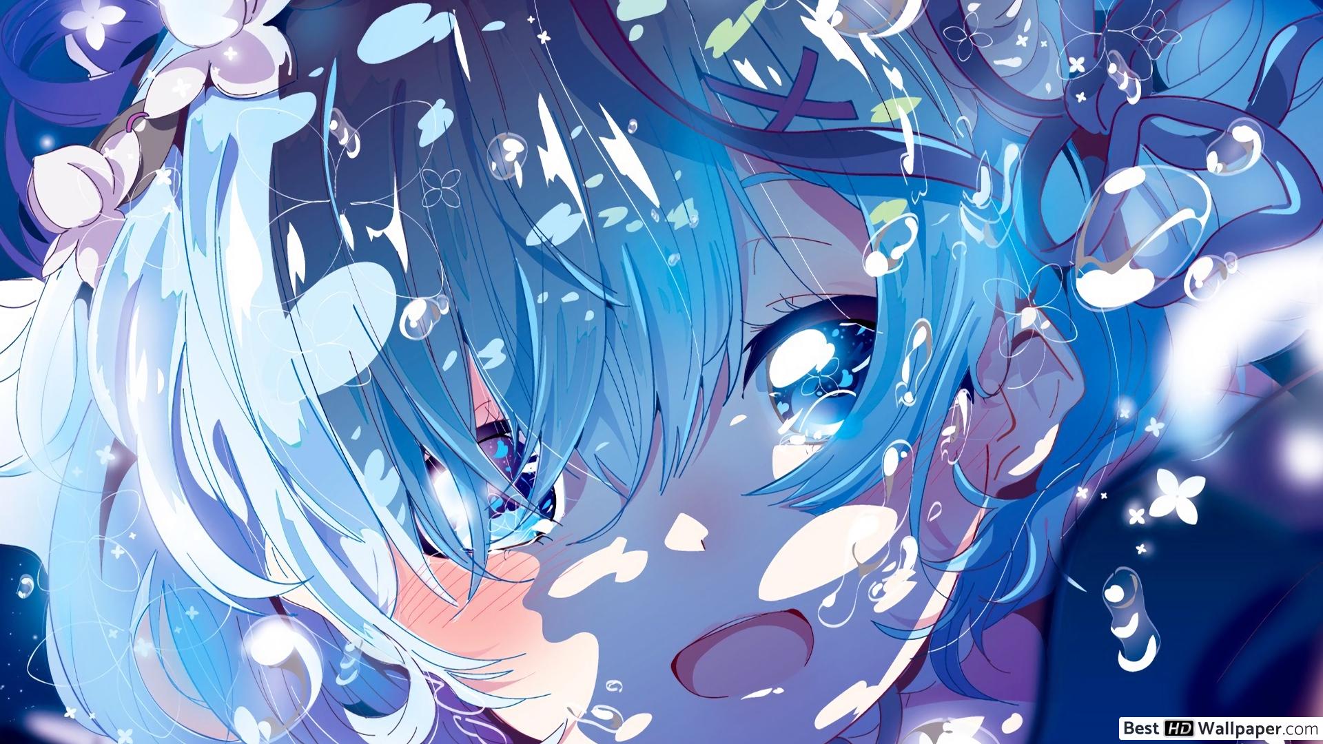 Anime blue hair and eye Hatsune Miku HD wallpaper download