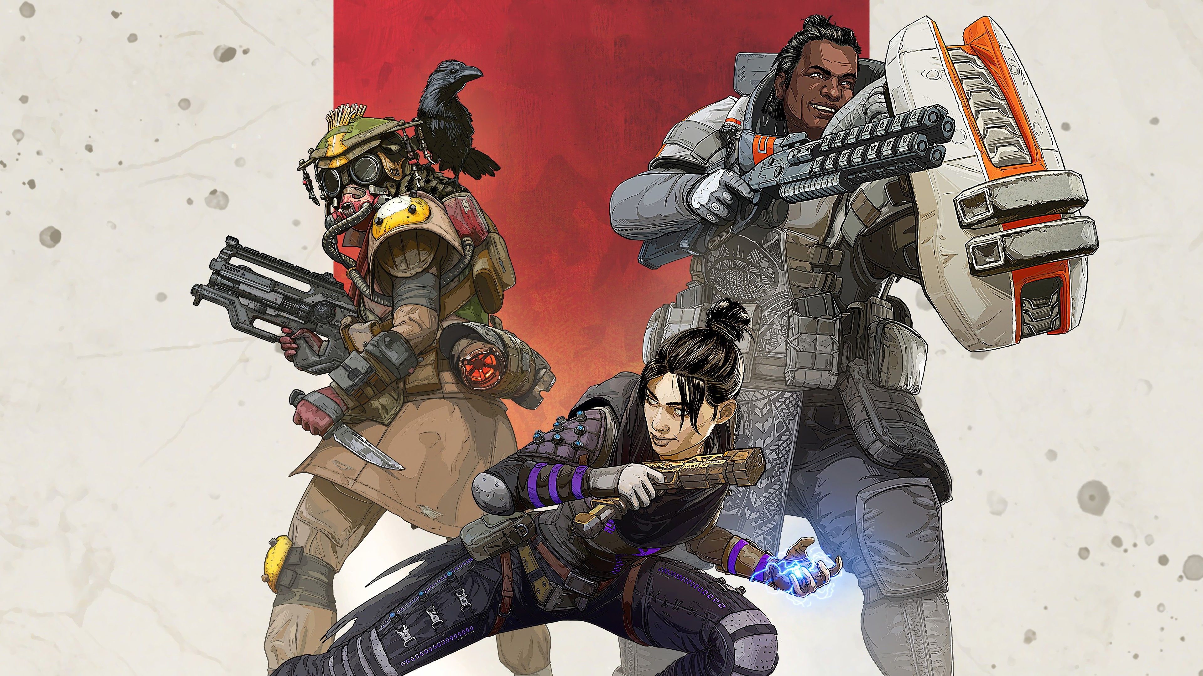 Apex Legends Characters Wraith Gibraltar Bloodhound 4K 3840x2160