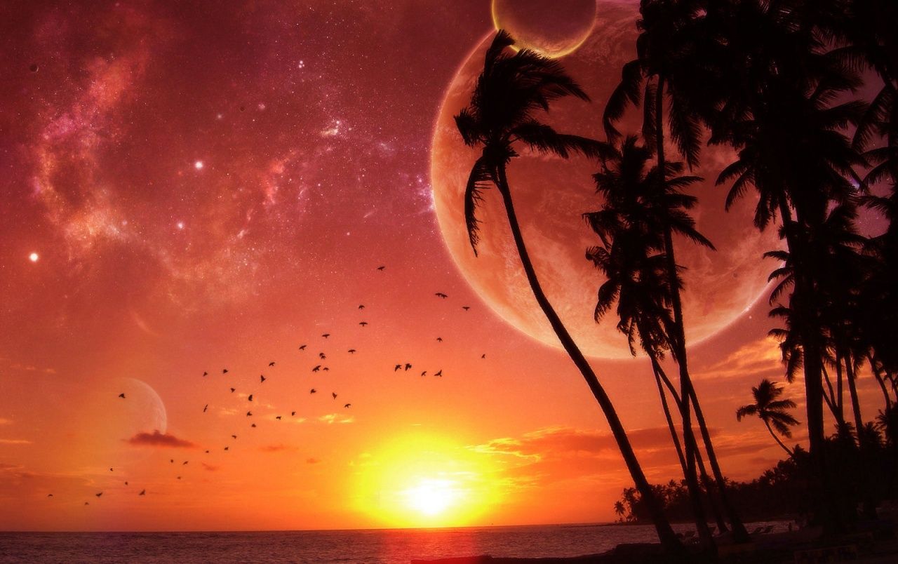 Red sunset wallpaper. Red sunset