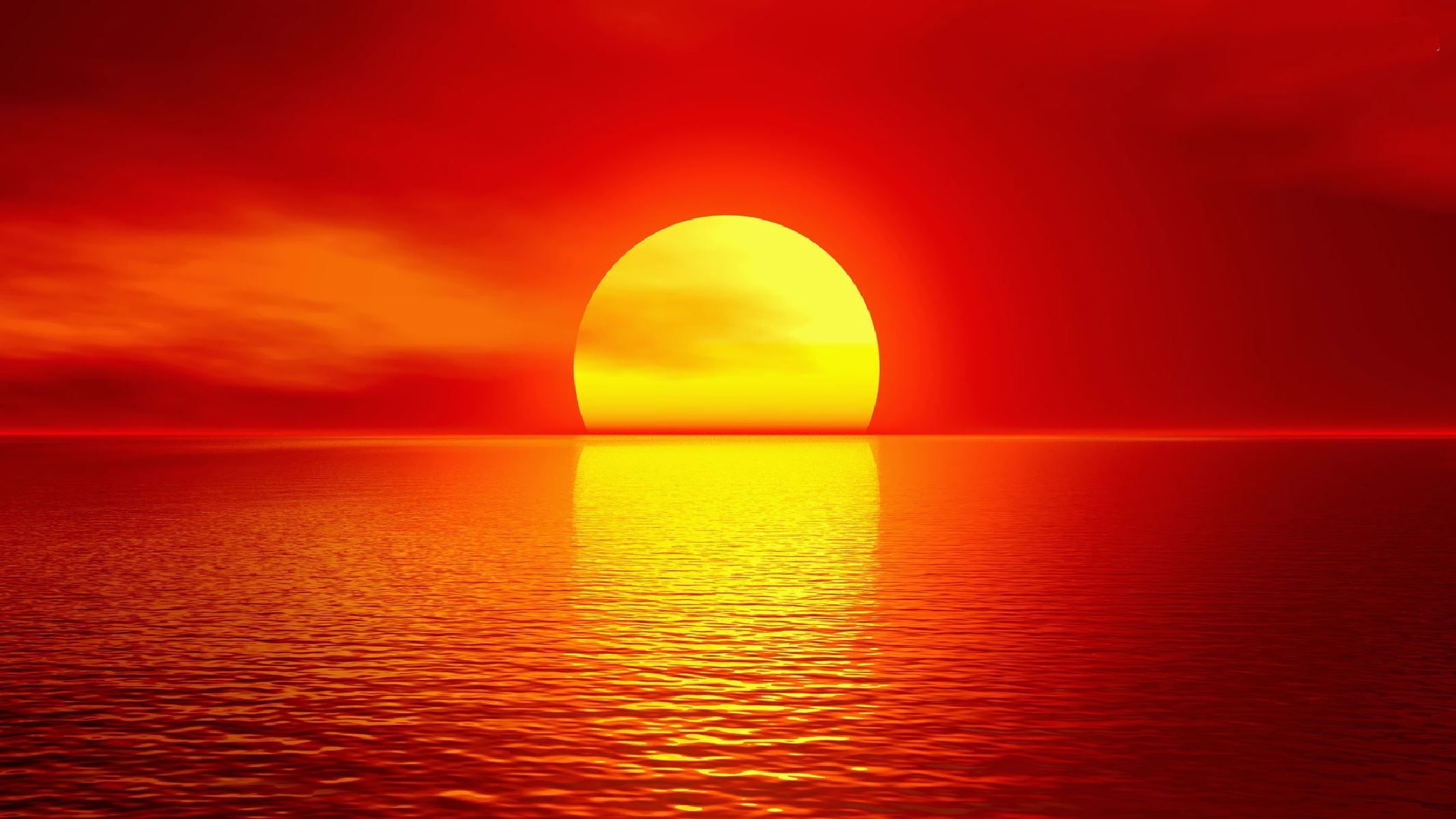 Amazing red sunset wallpaper HD free download