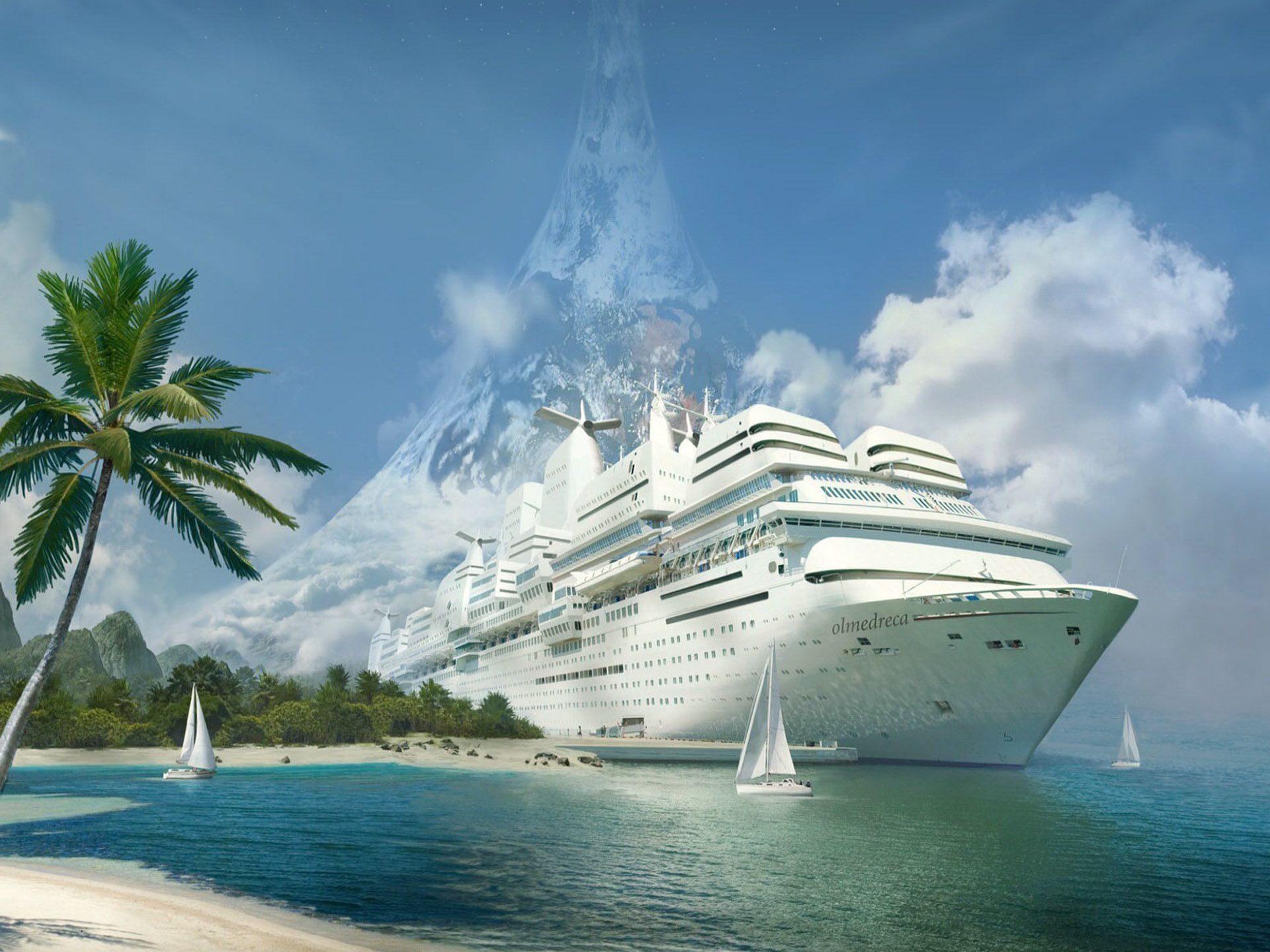 Very Beautiful Scenery Cruise Ship. Carnival cruise