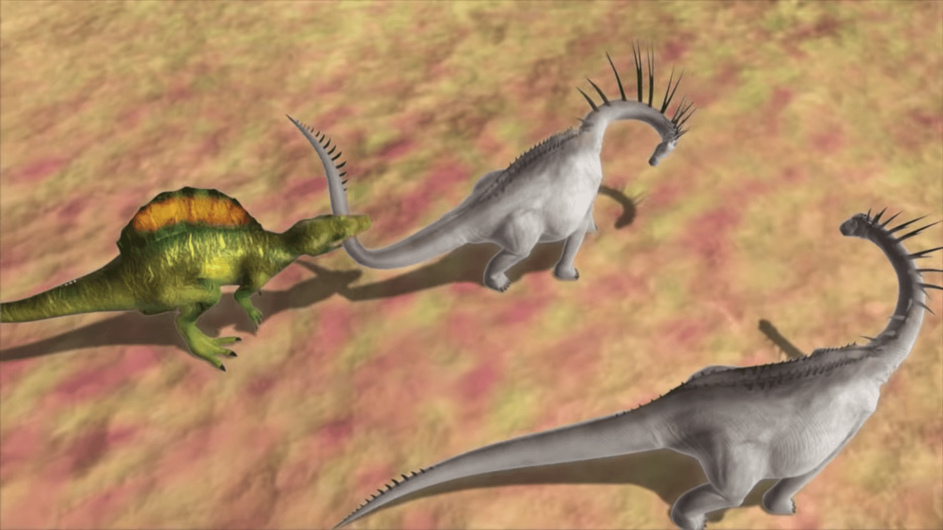 Spinosaurus vs Amargasaurus. Dinosaurs Battle World Championship