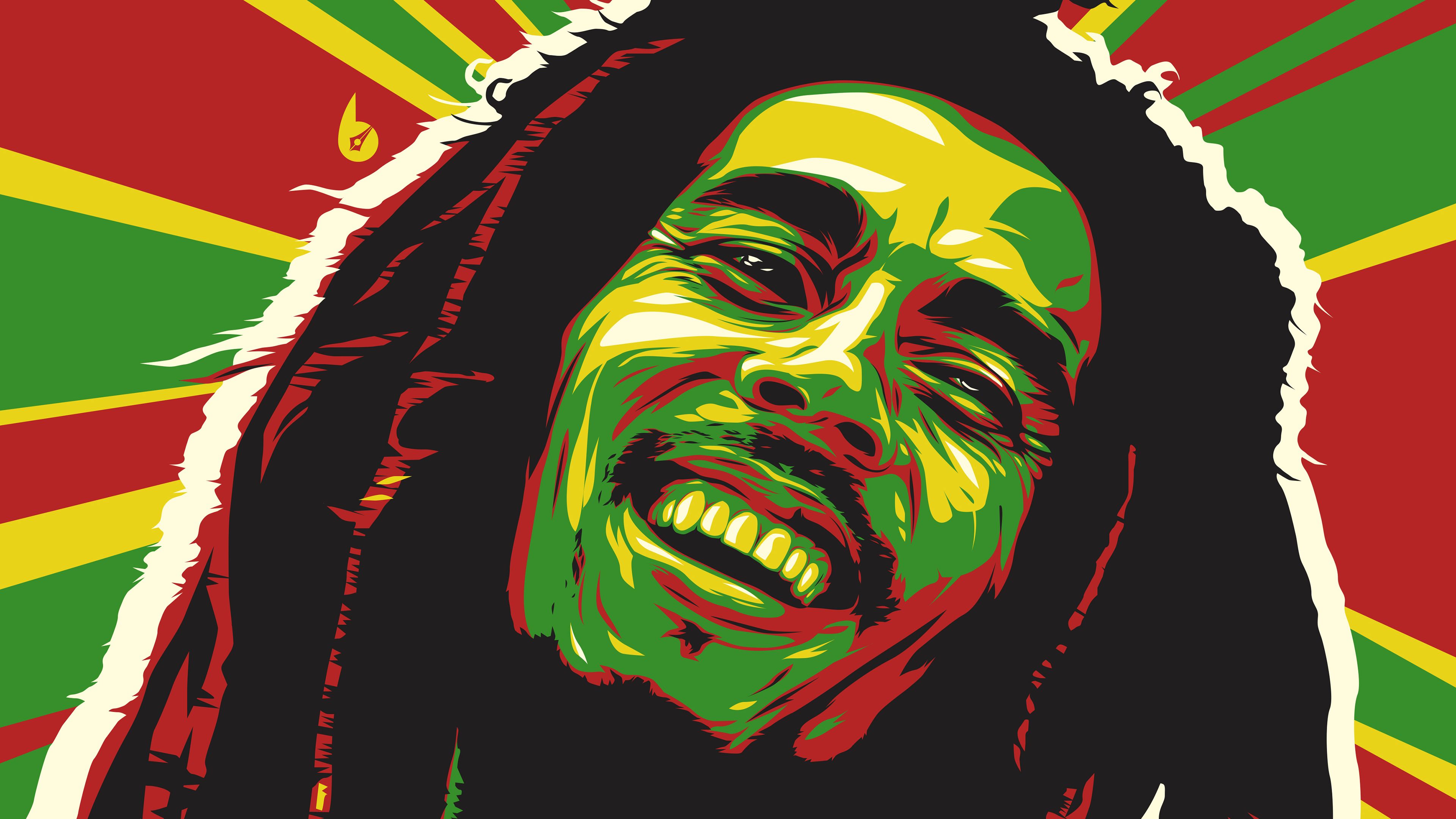 Bob Marley Abstract 4k, HD Music, 4k Wallpaper, Image