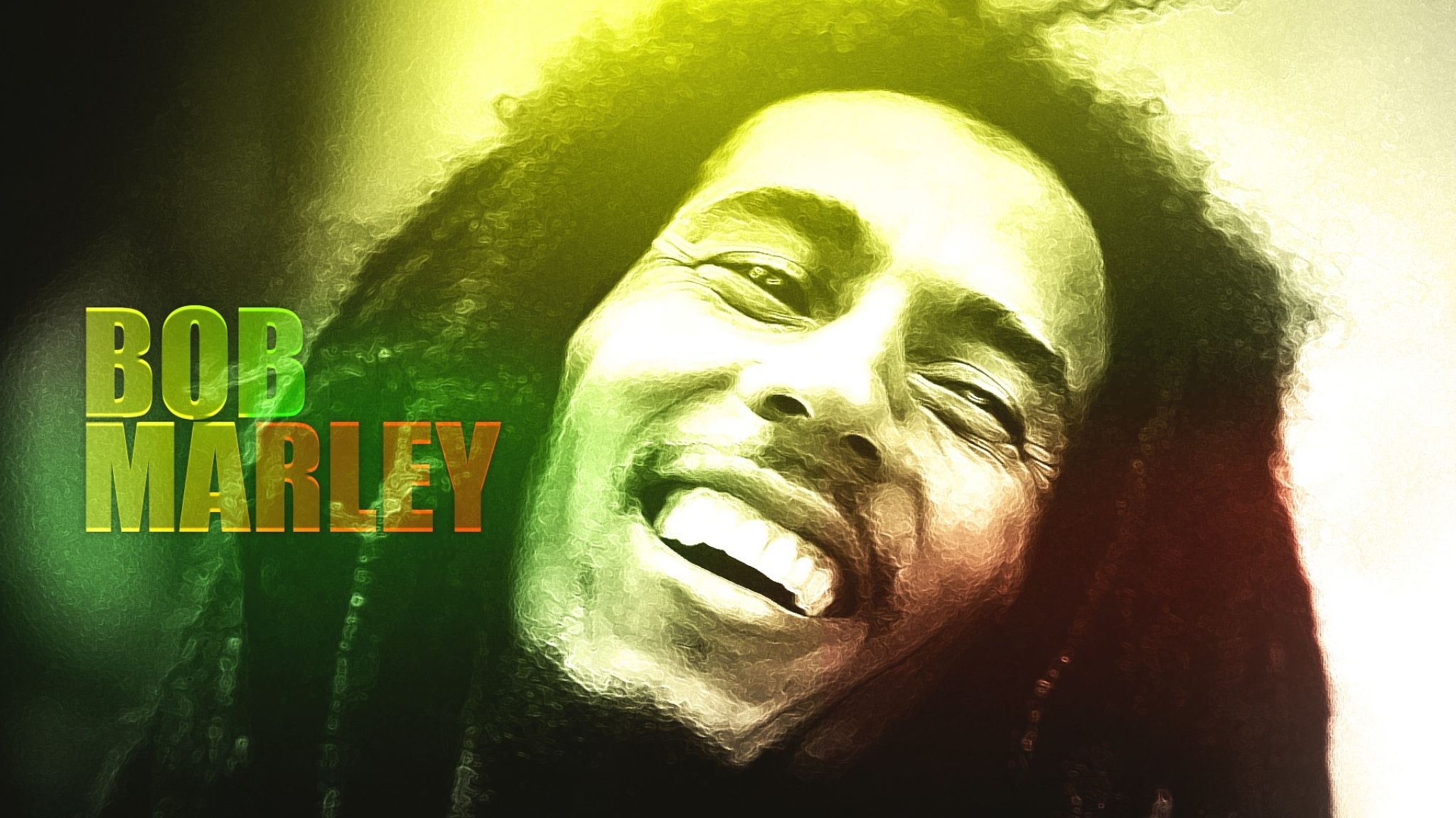 Bob Marley Smiling wallpaper 2048x1152 Resolution
