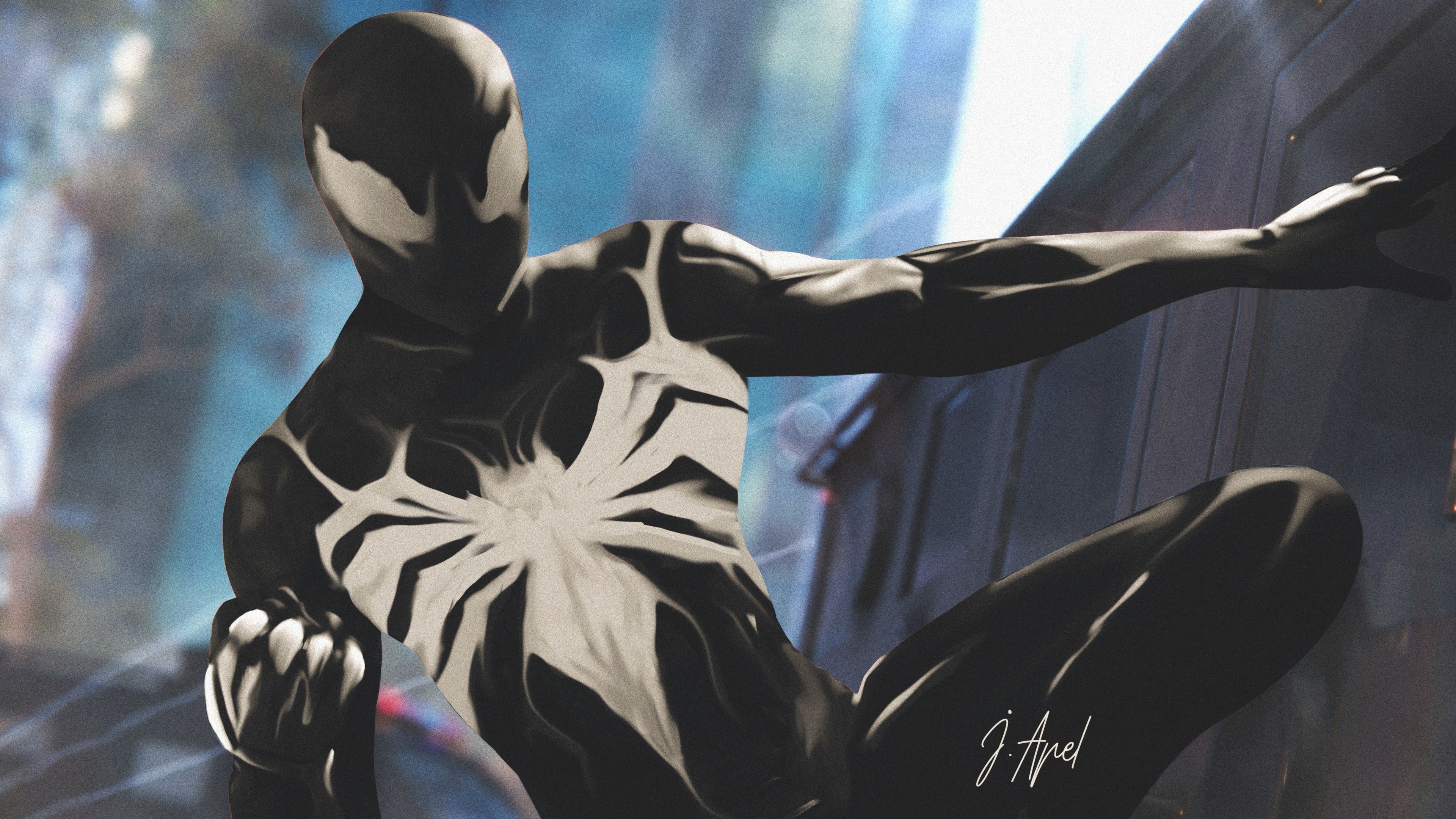 Black suit spider man symbiote HD wallpapers  Pxfuel