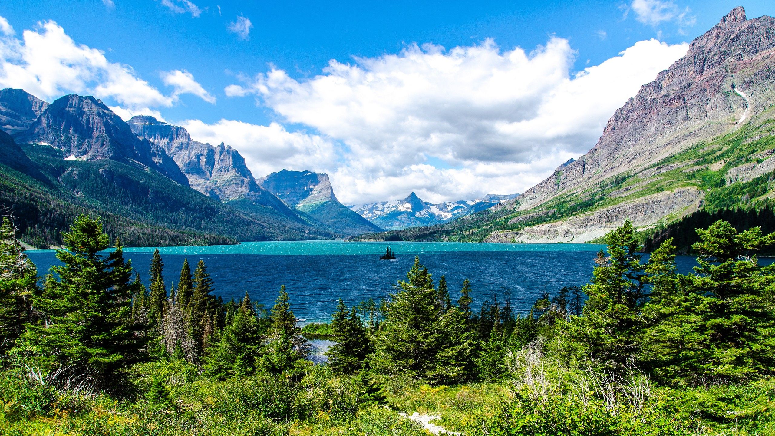 Saint Mary Lake HD Wallpaper and Background Image