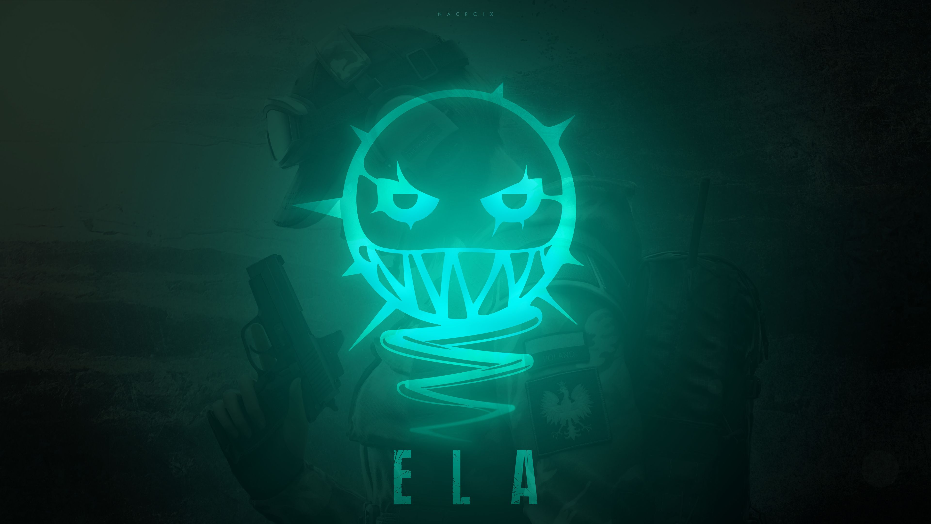 Wallpaper 4k Ela Tom Clancys Rainbow Six Siege Minimalism 12k 12k