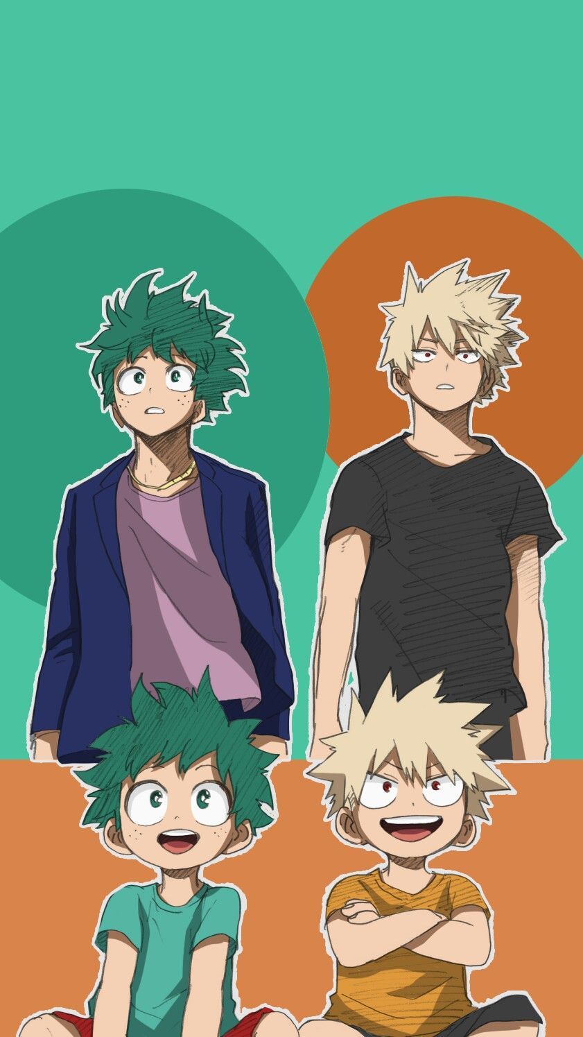 Midoriya and Bakugou. BNHA. Hero wallpaper, Hero academia