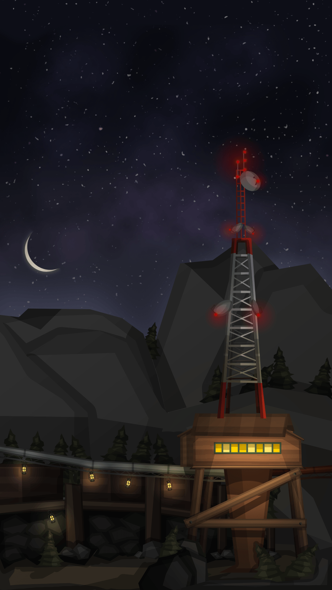 Watchtower at Dusk Phone Wallpaper (TF2 Jam Entry) #games